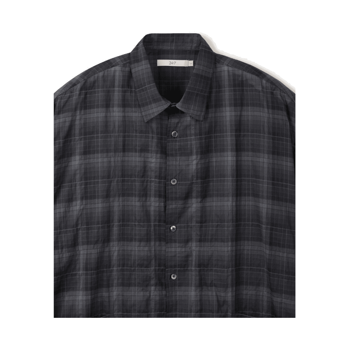 24/7 시리즈 크리즈 체크 셔츠 다크 네이비(24/7 series Crease Check Shirts Dark Navy) - 3