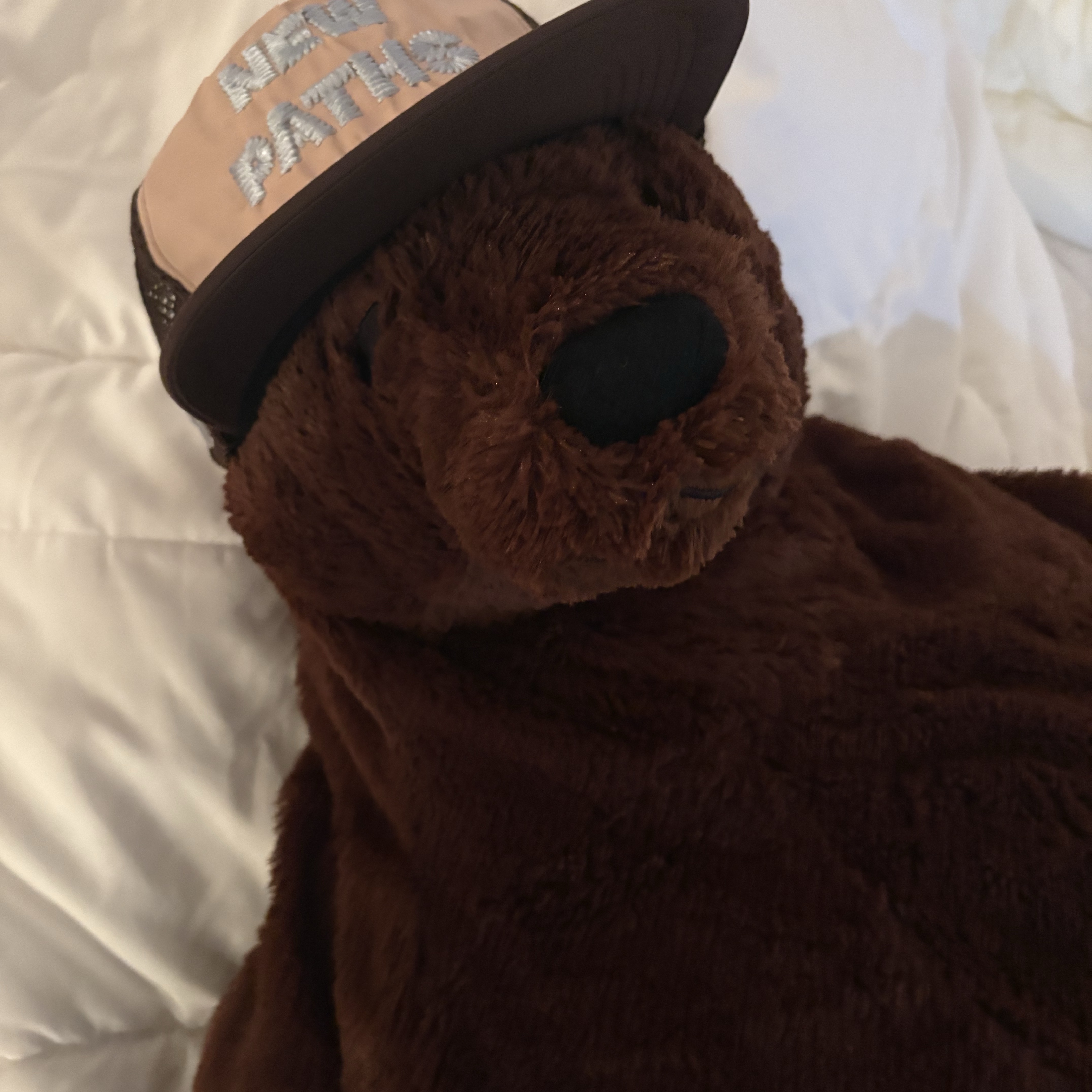 Alex Zono x Woodz New Paths Await Trucker Hat Beige 착용 스타일