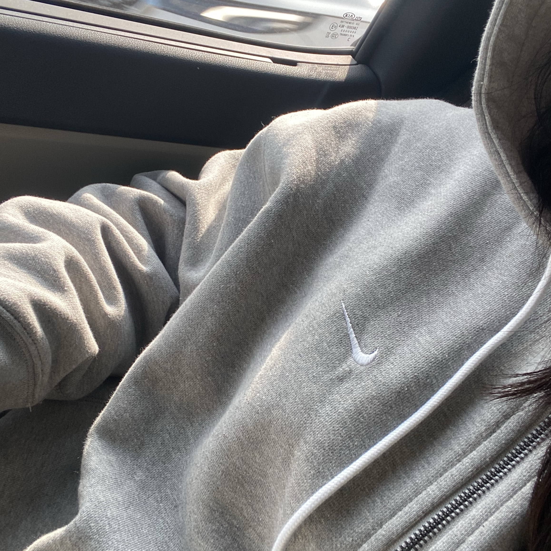 Nike NRG Solo Swoosh Full Zip Hoodie Dark Grey Heather - Asia 착용 스타일 - 1