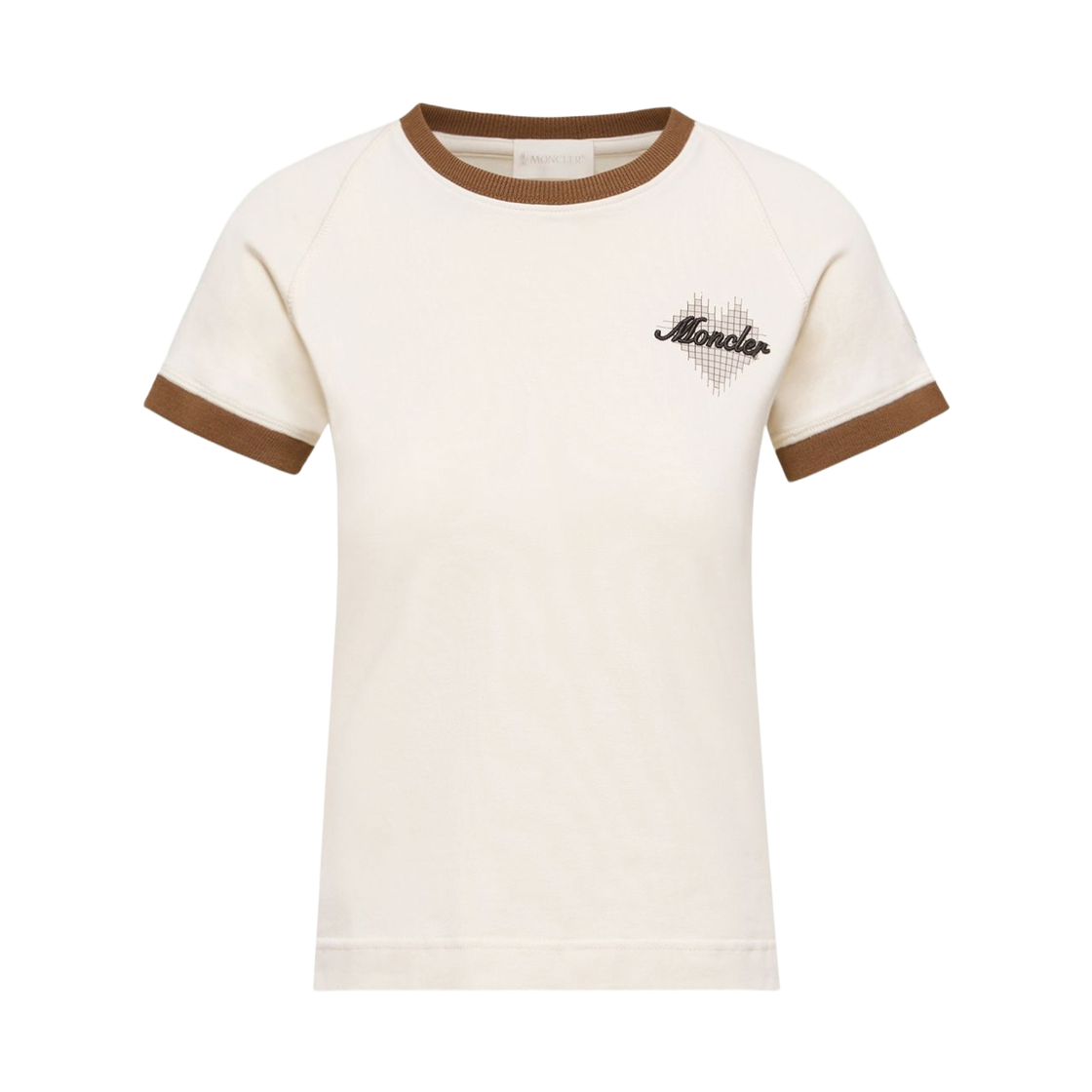 L1-093-8C00015-8790F-21I (W) Moncler Heart Logo Cotton T-Shirt Light Beige - 26SS