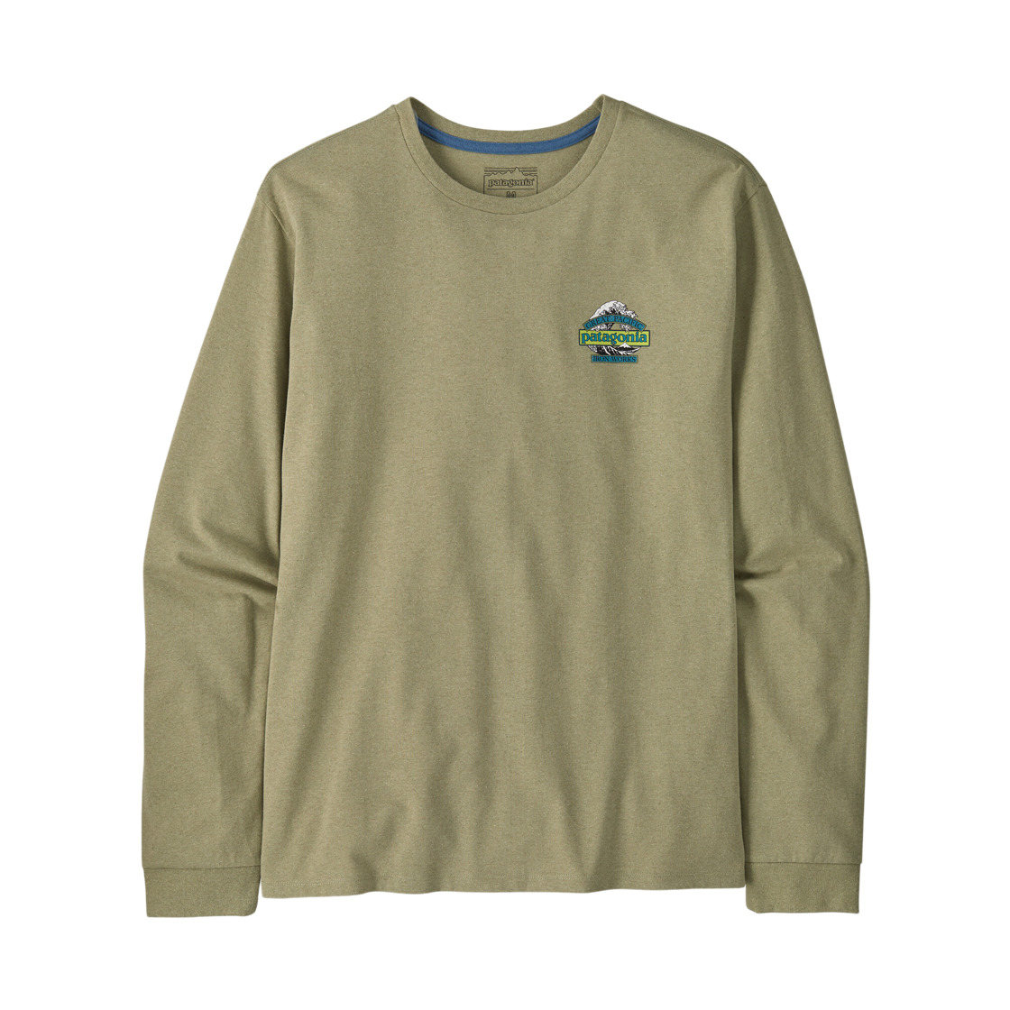 37876 Patagonia Long Sleeved Great Waves Responsibili T-Shirt Gumtree Green