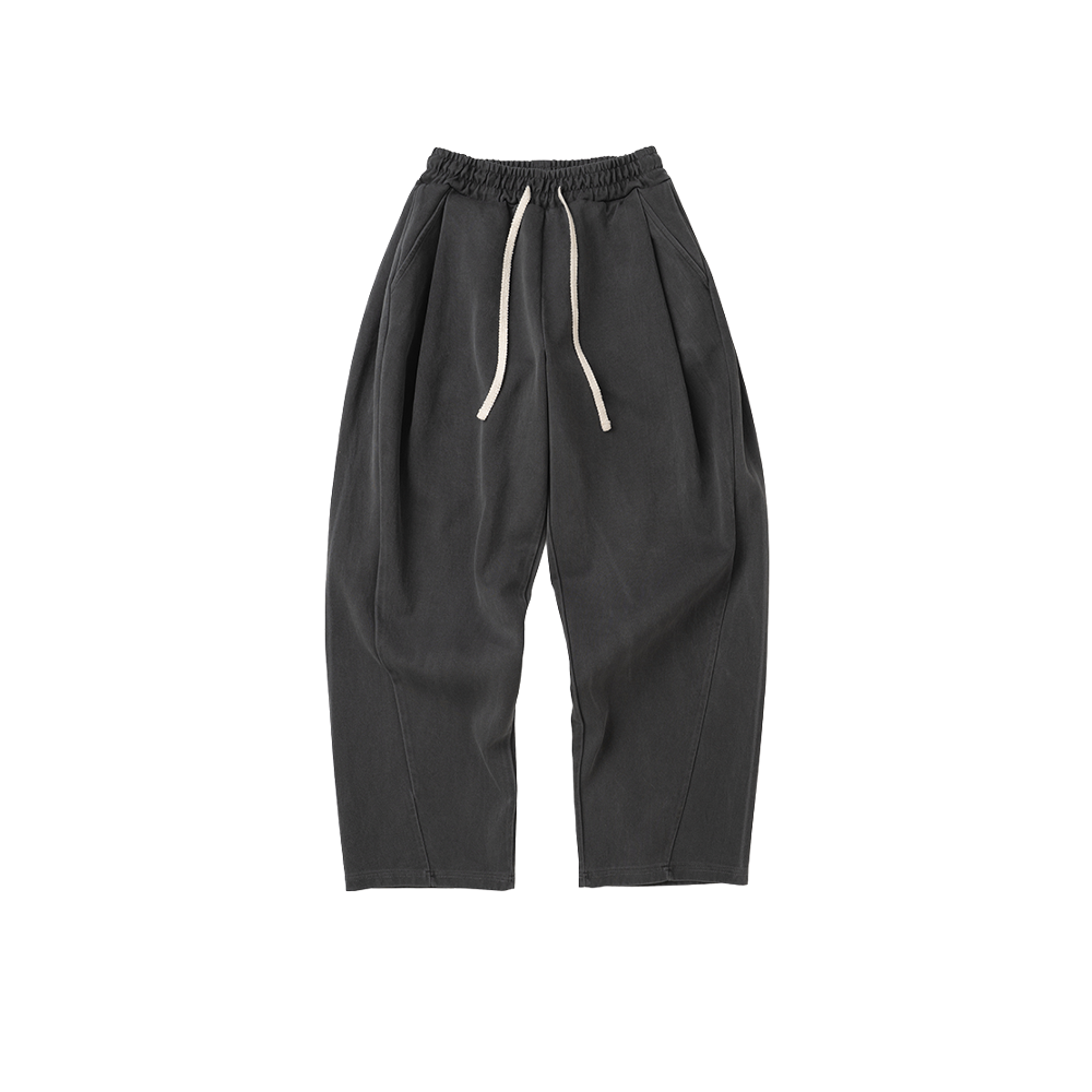 니티드 피그먼트 커브드 트레이닝 팬츠 워싱차콜(Knitted Pigment Curved Training Pants Washing Charcoal)