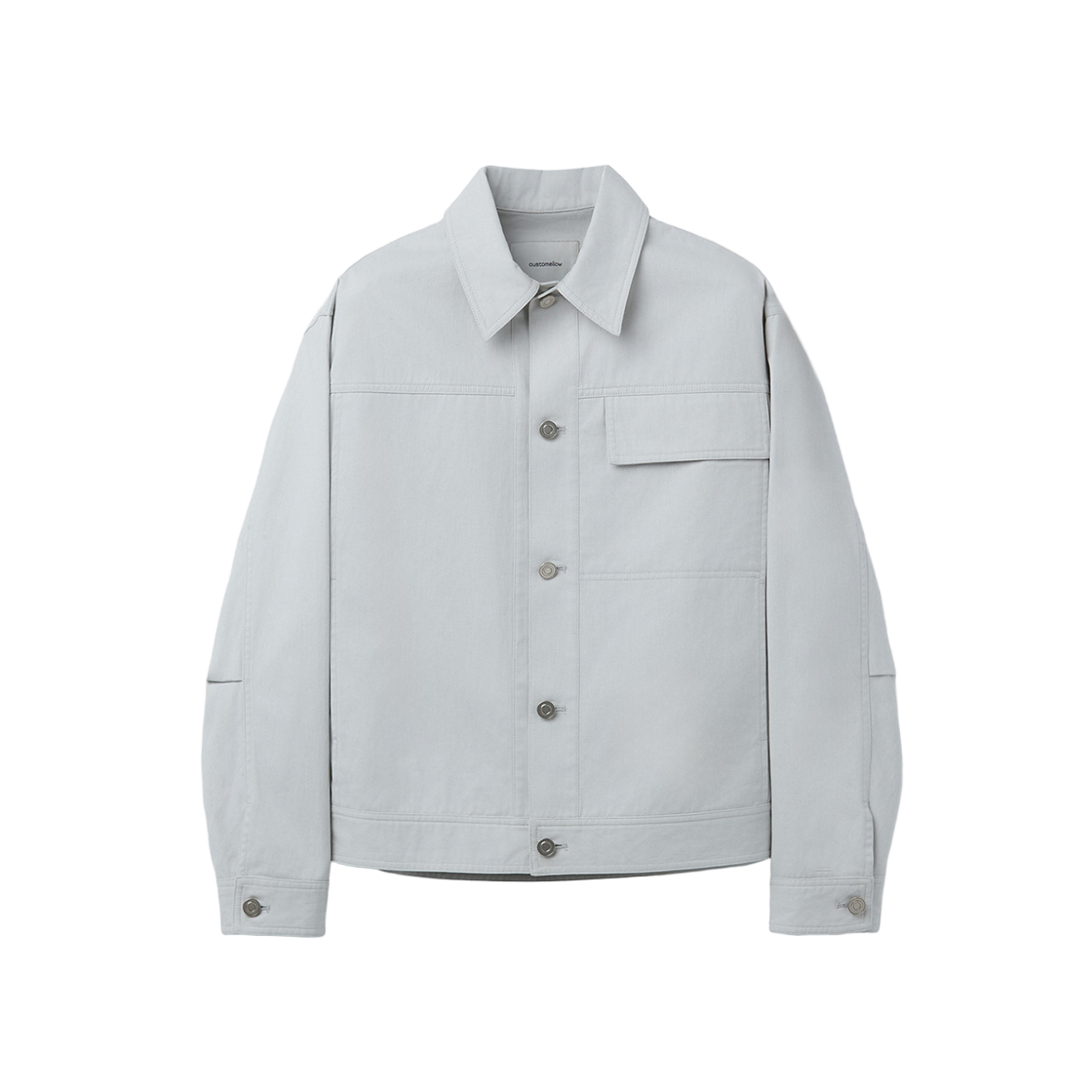 커스텀멜로우 코튼 트러커 자켓 라이트 그레이(Customellow Cotton Trucker Jacket Light Gray)