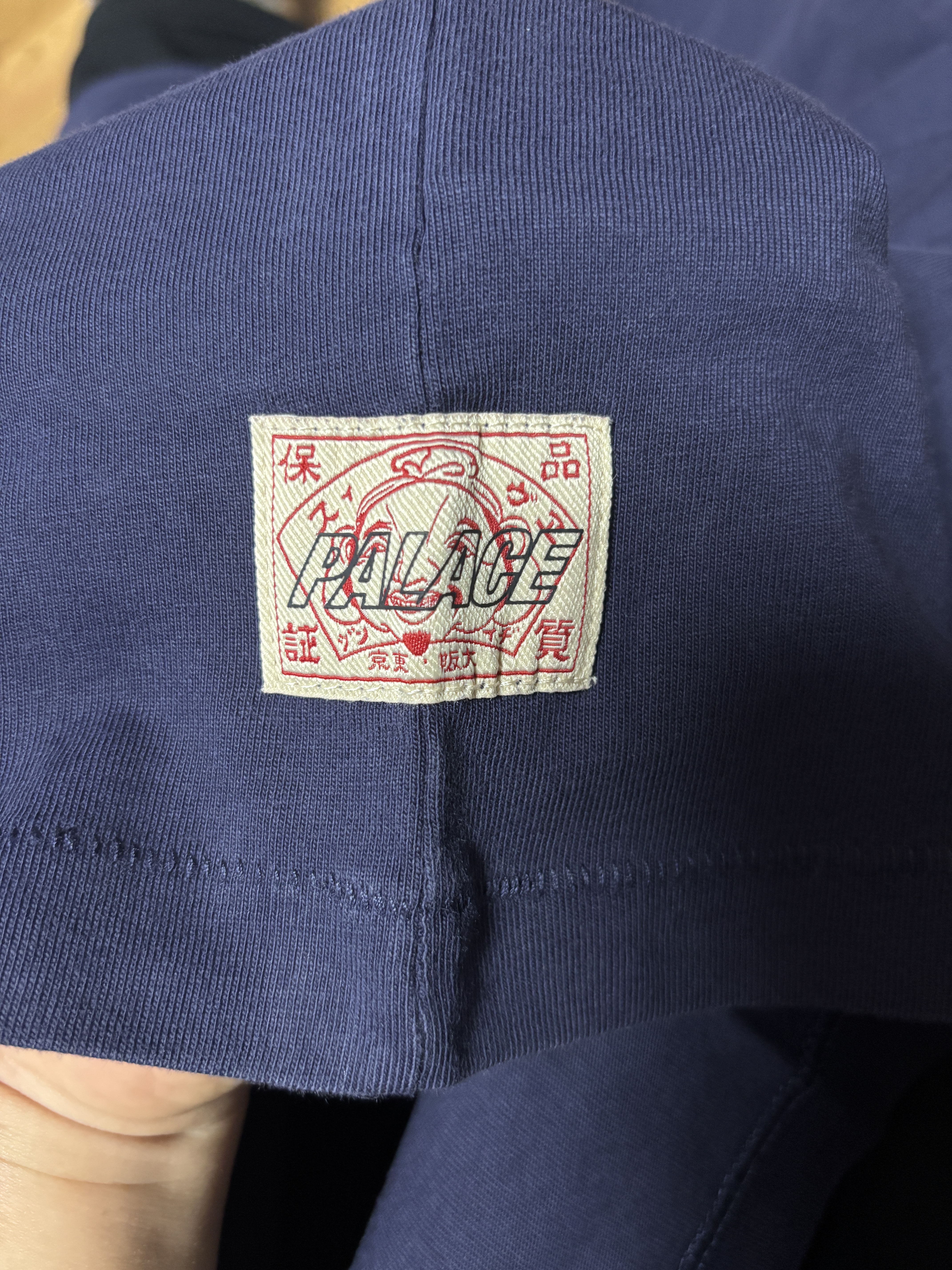 Palace x Evisu Heavy Wash T-Shirt Navy - 26SS 착용 스타일 - 4