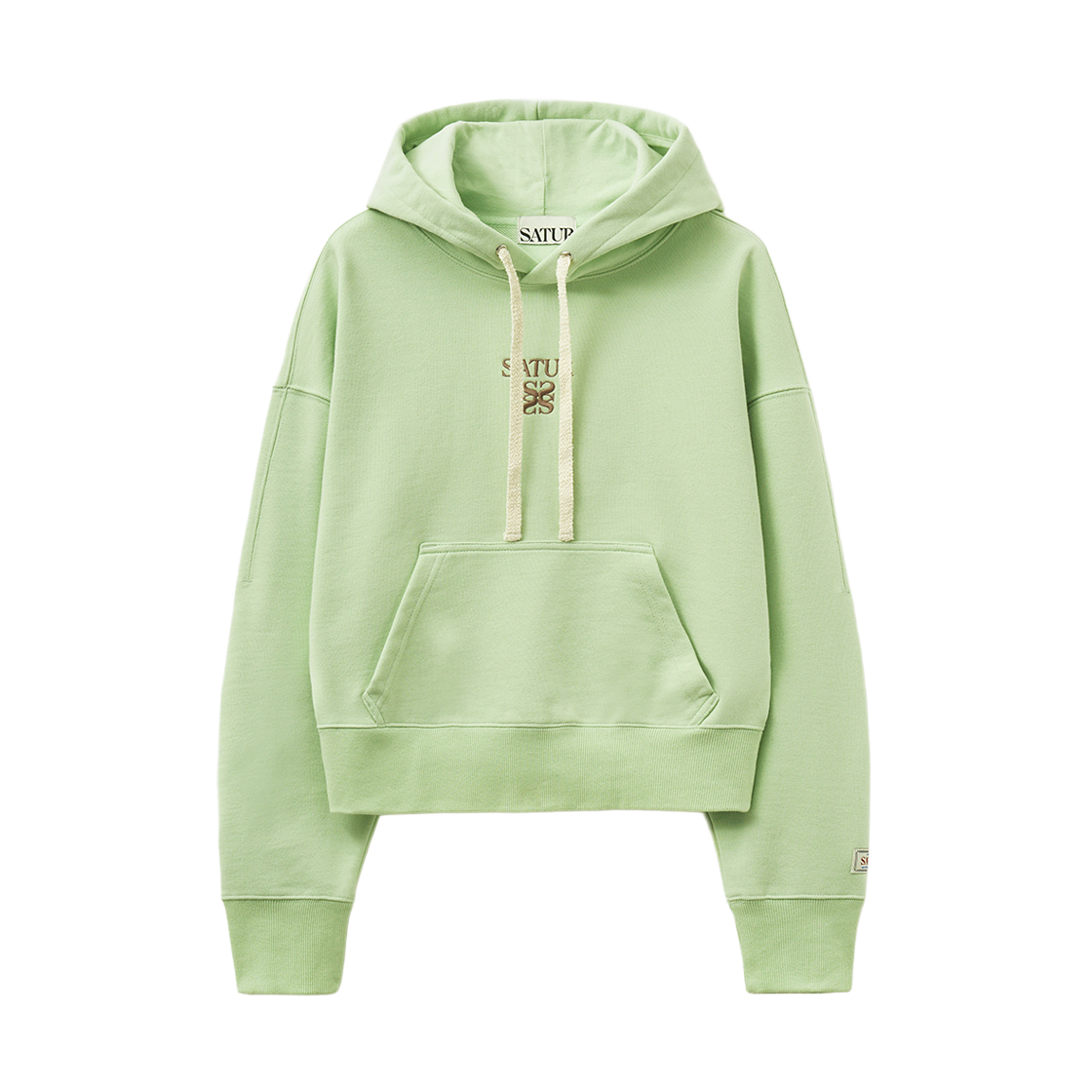 세터 우먼 아페로 포켓 크롭 후드 티셔츠 라이트 그린(SATUR W Apero Pocket Crop Hoodie - Light Green) - 1