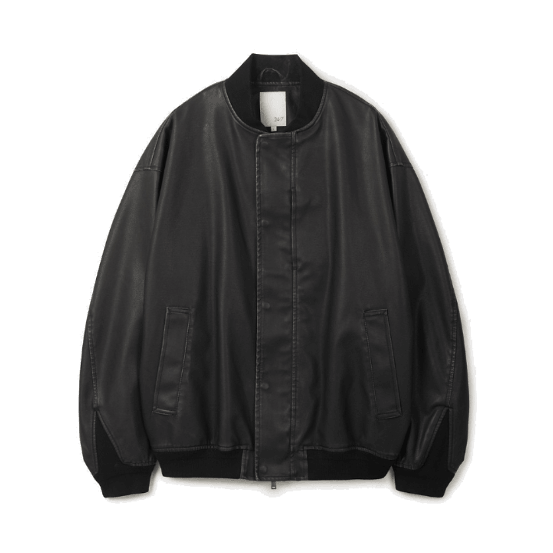 24/7 시리즈 레더 Ma-1 자켓 블랙(24/7 series Leather Ma-1 Jacket Black) - 1
