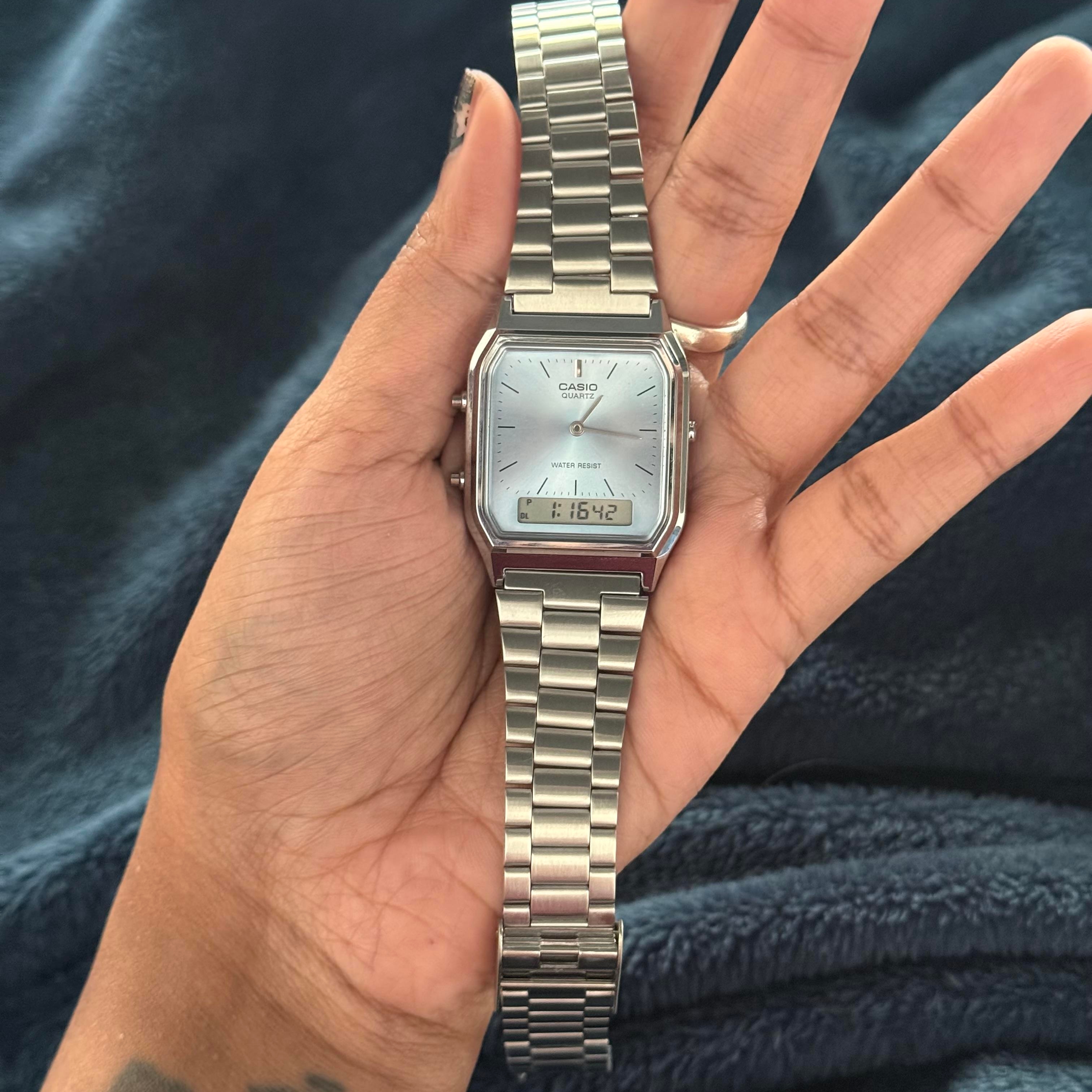 Casio AQ-230A-2A1MQY 착용 스타일