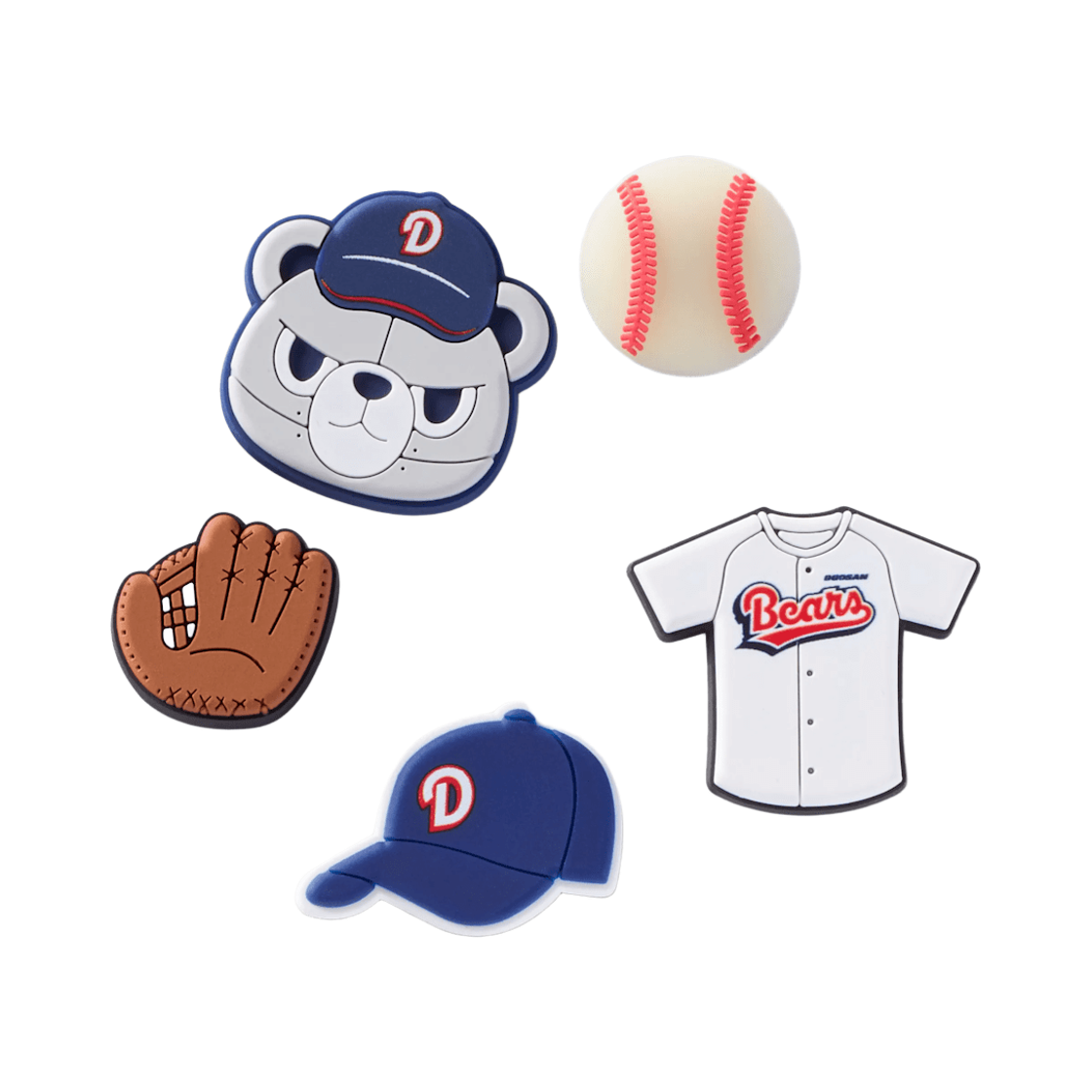 크록스 x KBO 두산 베어스 지비츠 참 (5개 세트)(Crocs x KBO Doosan Bears Jibbitz Charms (Set of 5))