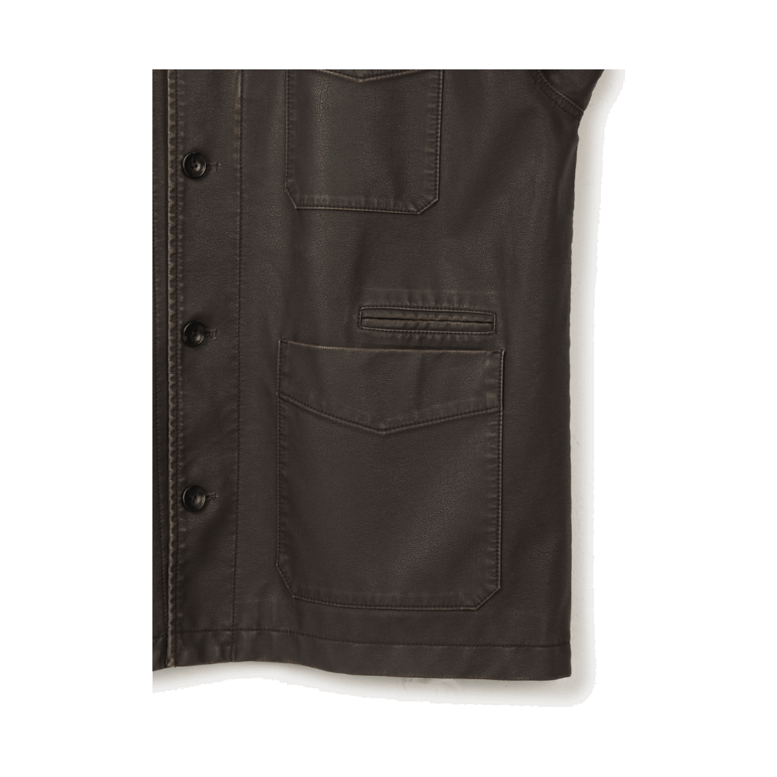24/7 시리즈 레더 프렌치 워크 자켓 다크 브라운(24/7 series Leather French Work Jacket Dark Brown) - 5