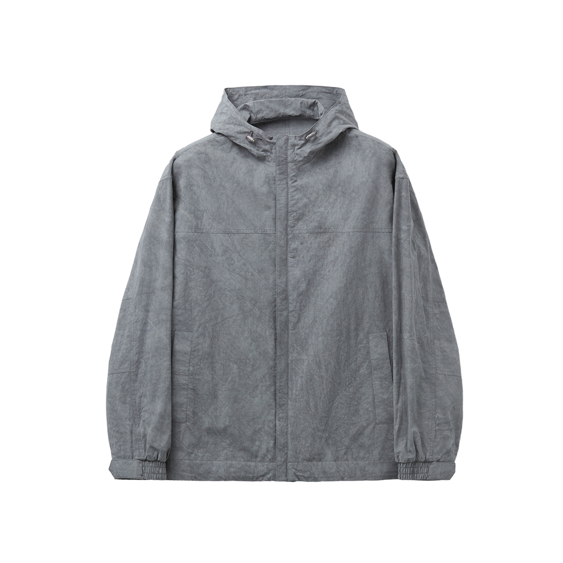커스텀멜로우 다이드 패브릭 후드 자켓 다크 그레이(Customellow Grey Dyed Fabric Hood Jacket Dark Gray) - 1