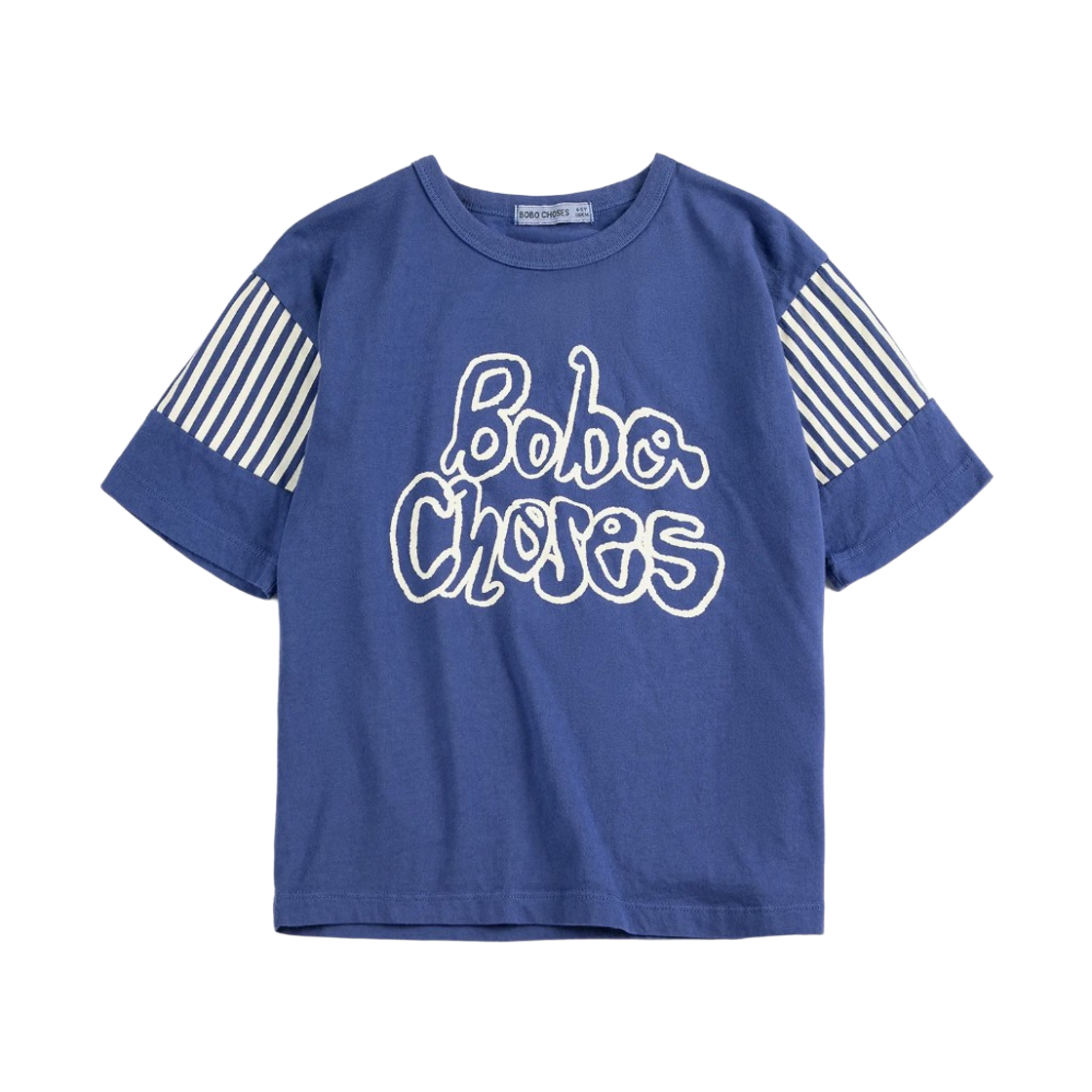 (키즈) 보보쇼즈 바이 핸드 티셔츠 네이비 블루((Kids) Bobo Choses By Hand T-Shirt Navy Blue) - 1