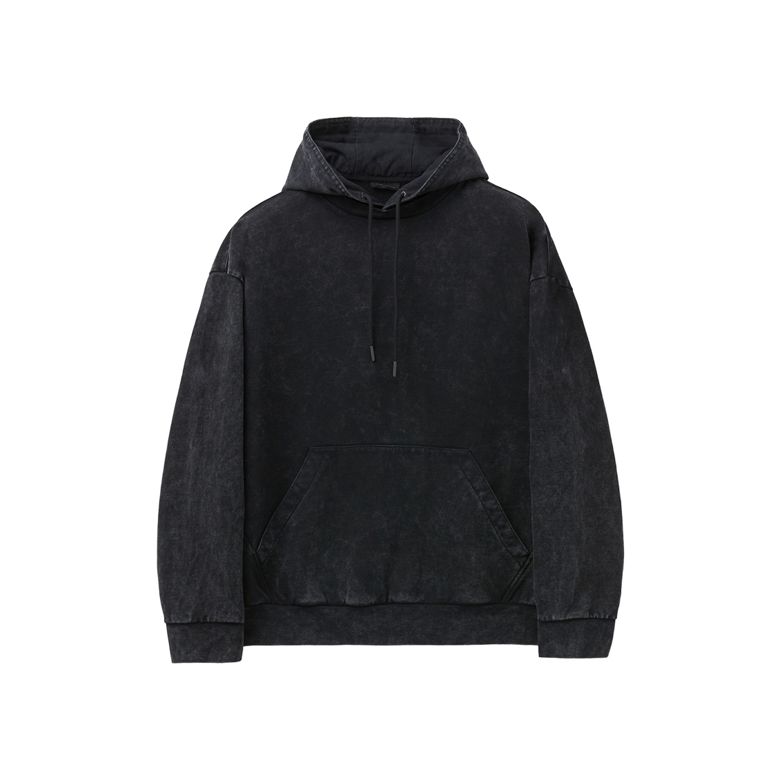 커스텀멜로우 다이드 우븐 레이어드 후디 다크 그레이(Customellow Dyed Woven Layered Hoodie Dark Gray) - 1