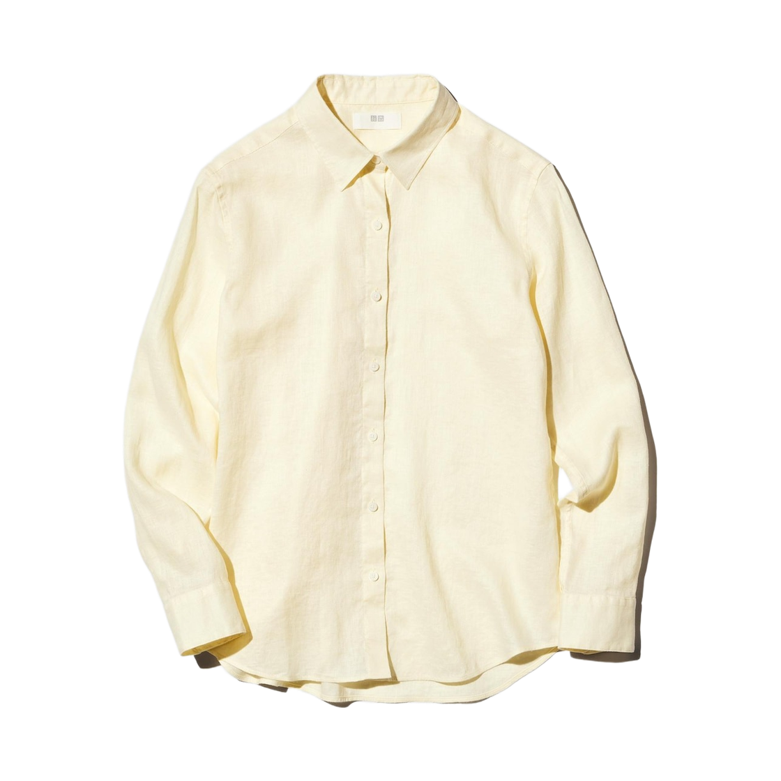 475647-42 (W) Uniqlo Premium Linen Shirt Yellow - JP