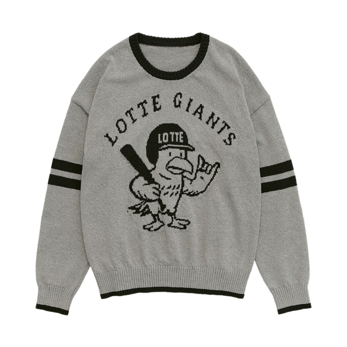 LP5LKN1992A4 Polyteru x Lotte Giants Hand Sign Knit Gray