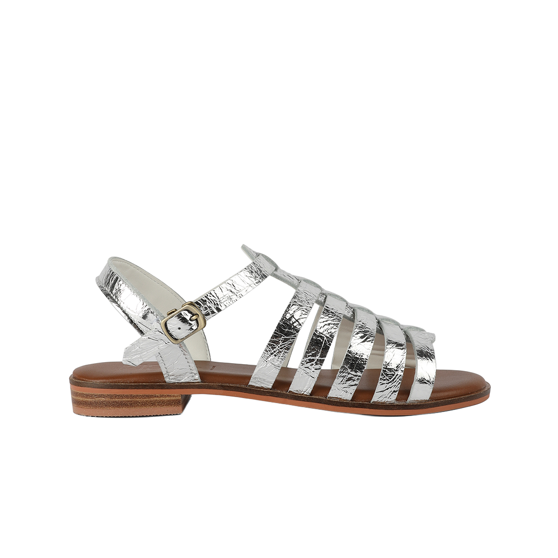 MD0188-1s_1 Moodnight Eris Greek Gladiatior Strap Sandals Silver