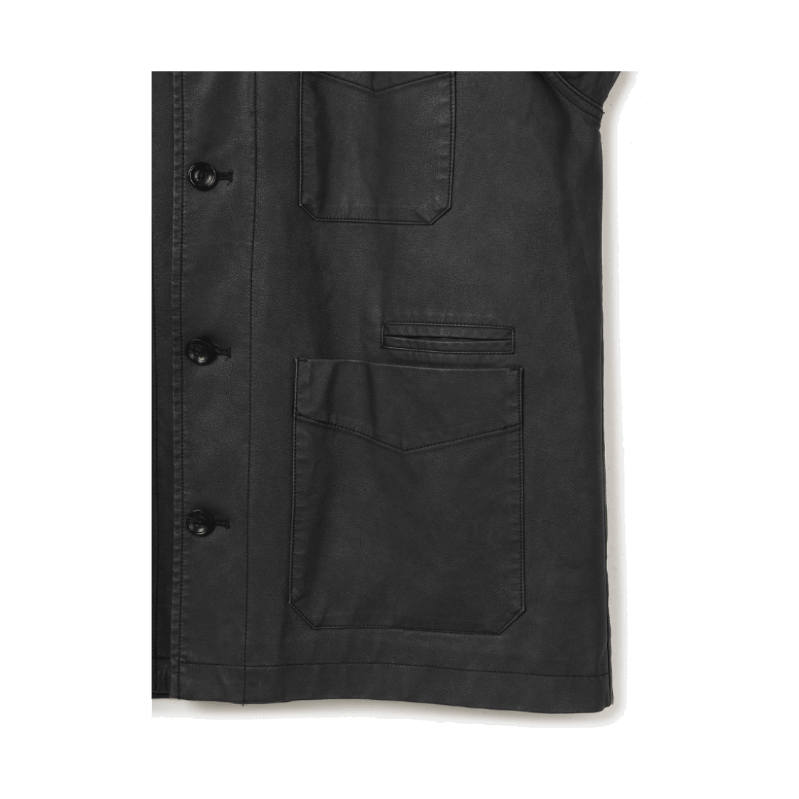 24/7 시리즈 레더 프렌치 워크 자켓 블랙(24/7 series Leather French Work Jacket Black) - 5