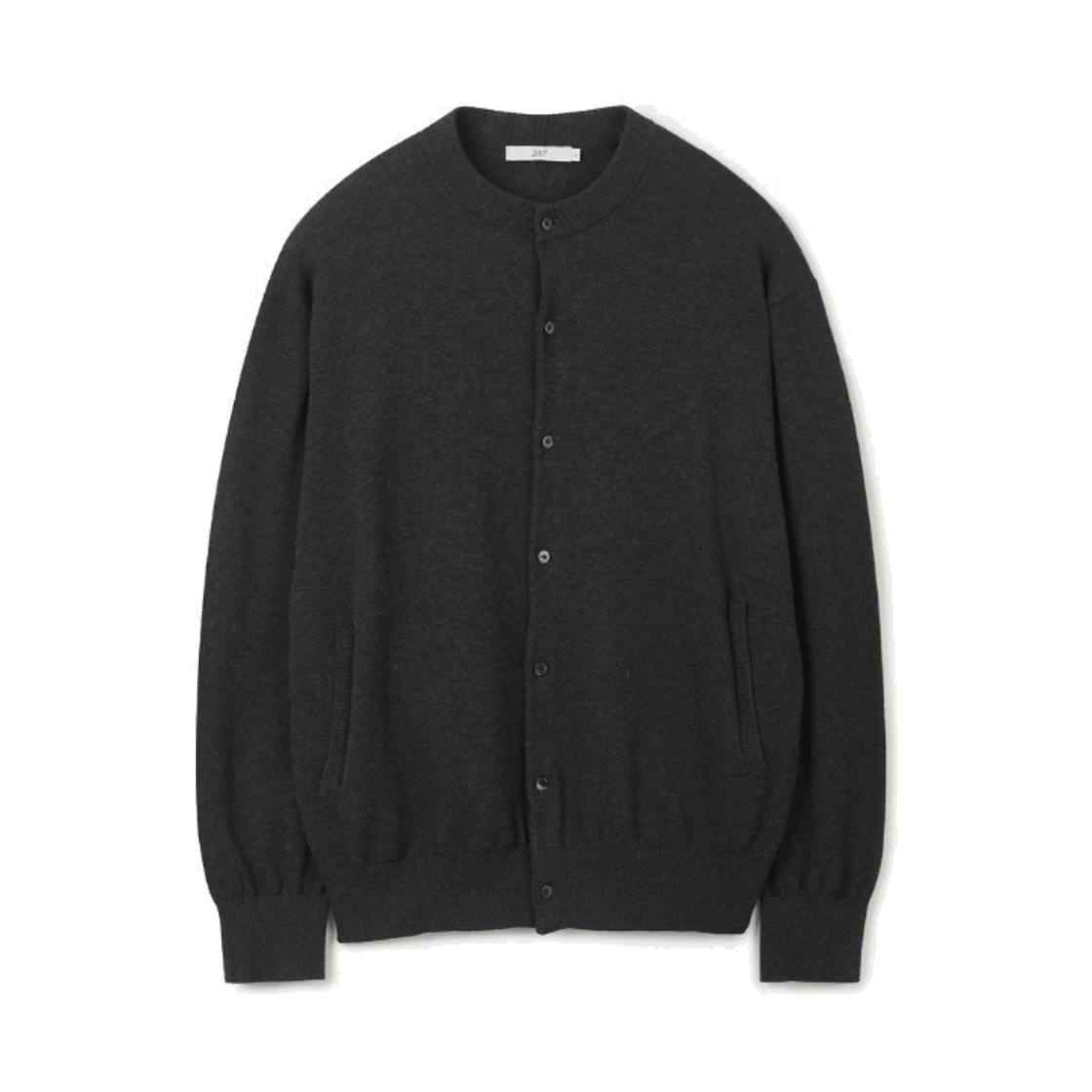 TMWAX25111CHD 24/7 series Highgauge Round Neck Cardigan Dark Charcoal