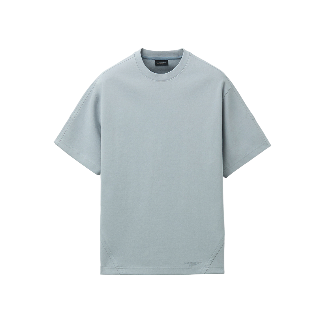 커스텀멜로우 바인딩 디테일 티셔츠 그레이(Customellow Binding Detail T Shirt Gray) - 1