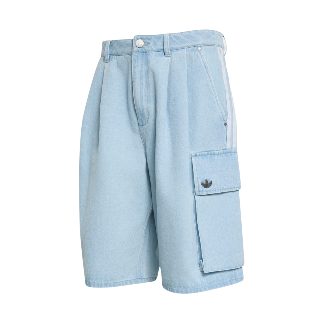 KX4823 Adidas Adilenium 5.0 Denim Cargo Shorts Light Blue - KR Sizing