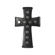 [예약 배송] Sculptor Cross Stud Strap Wallet Black