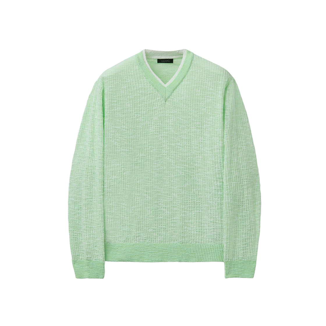 커스텀멜로우 브이넥 레이어드 스웨터 그린(Customellow V Neck Layered Sweater Green)