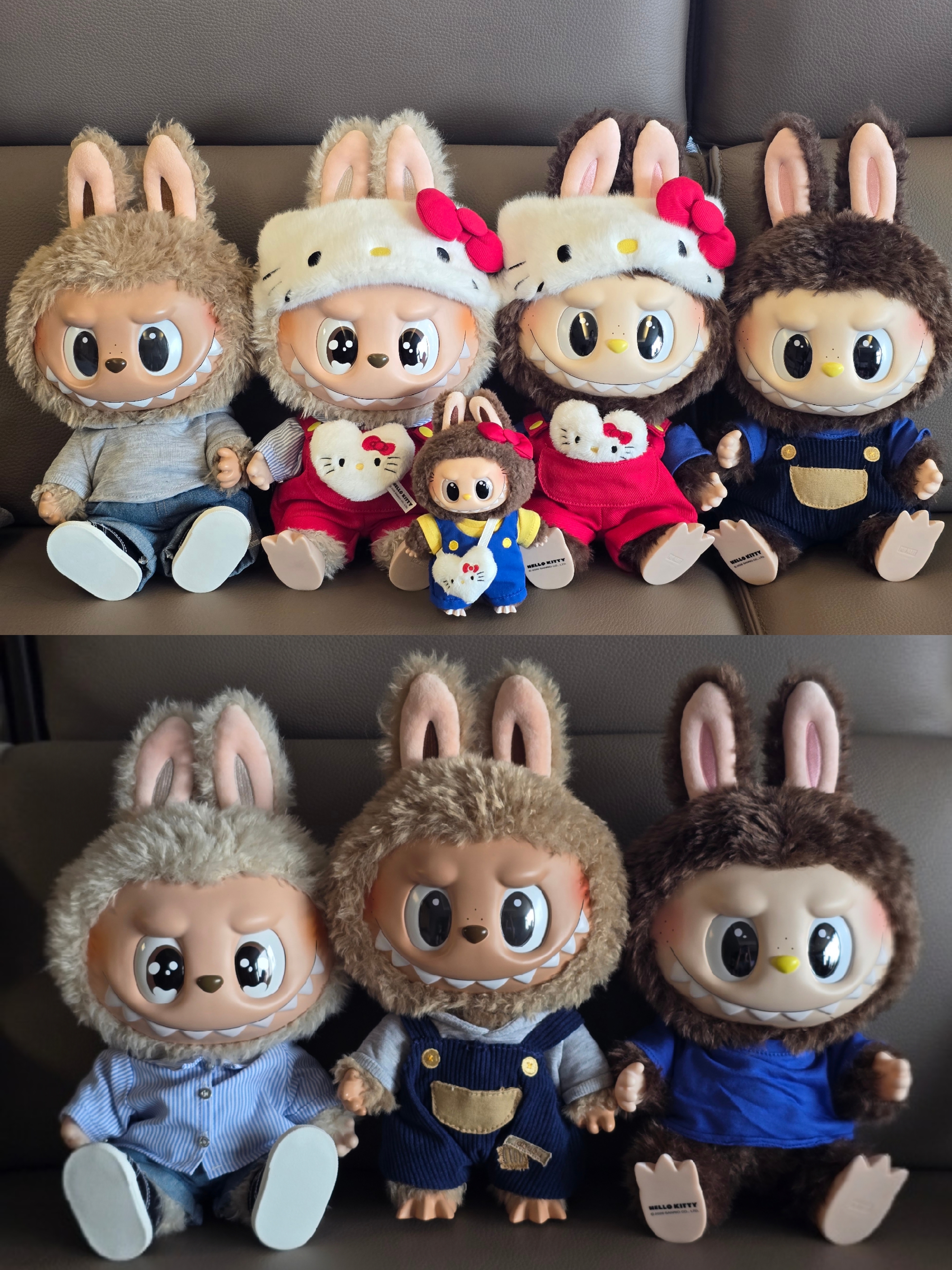Pop Mart Labubu The Monsters x Hello Kitty And Friends Series Vinyl Plush Pendant Sealed Case (6 Blind Boxes), Pop Mart Labubu The Monsters x Hello Kitty Vinyl Plush Doll 착용 스타일