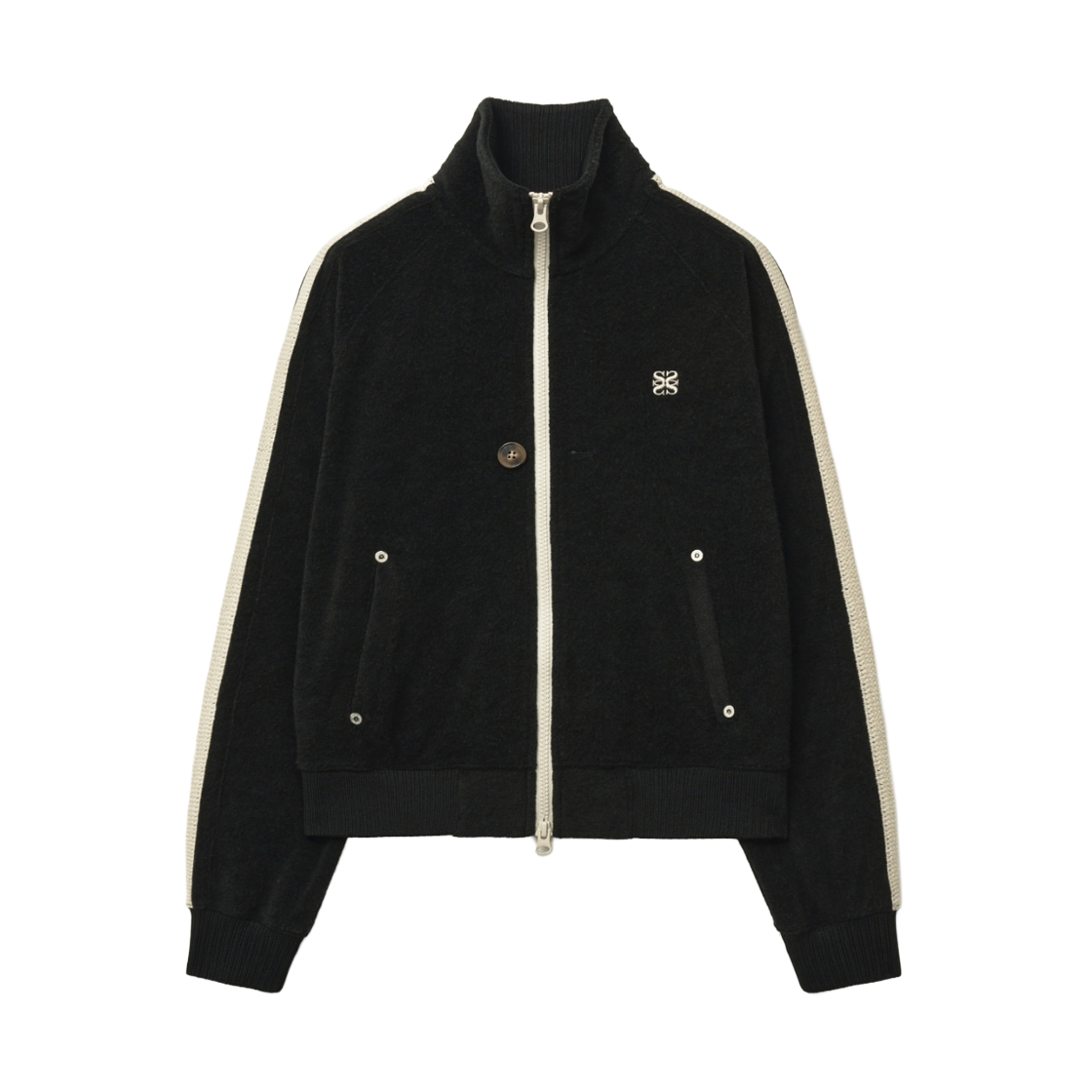 세터 우먼 로턴 테리 트랙 집업 자켓 블랙(SATUR W Lawton Terry Track Zip-up Jacket Black)