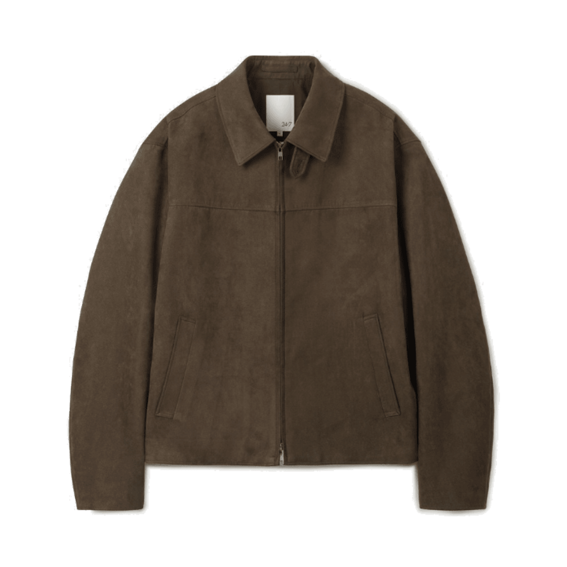 TMUAX26701BRD 24/7 series Suede Crop Jacket Dark Brown