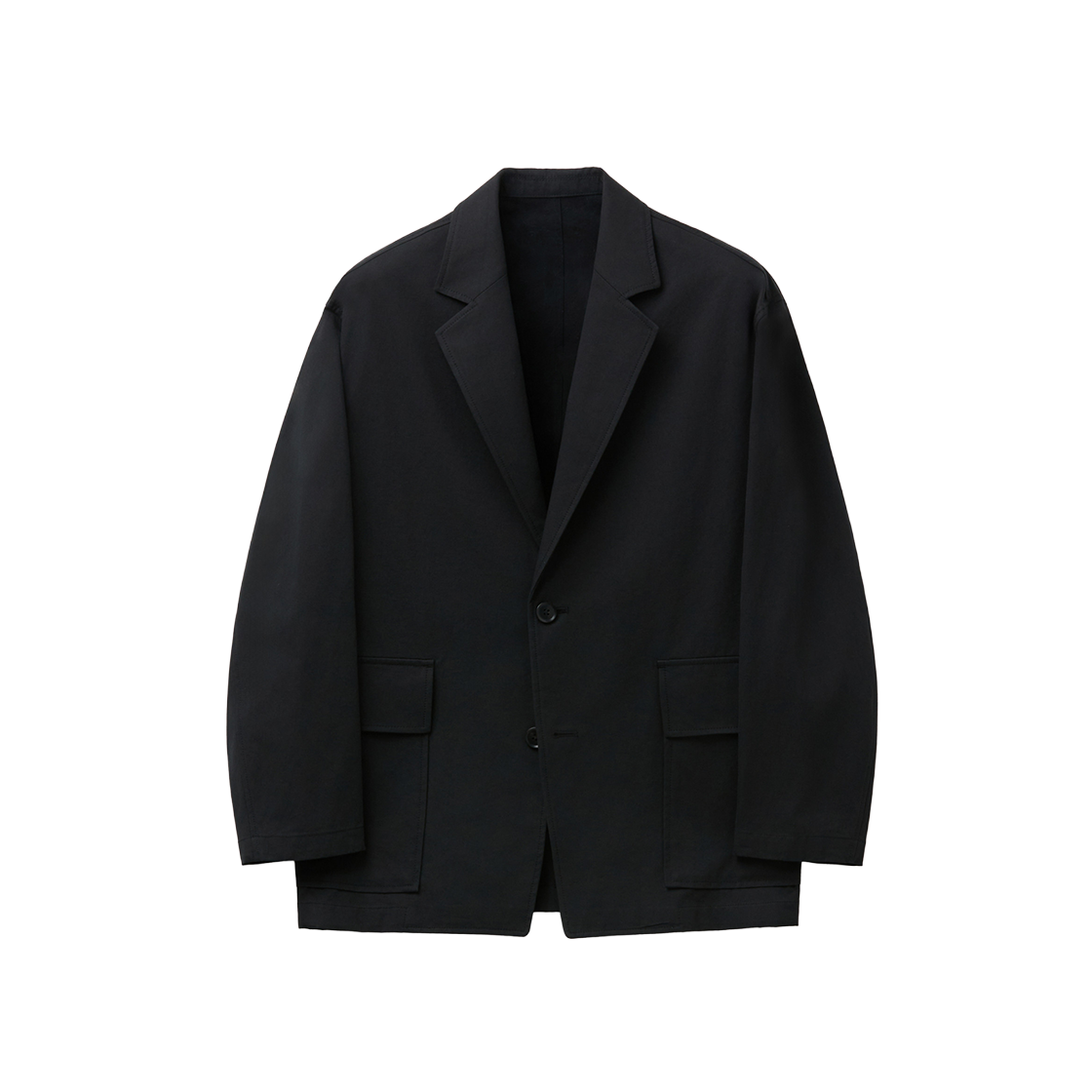 커스텀멜로우 오버사이즈 코튼 셋업 자켓 블랙(Customellow Oversized Fit Cotton Set Up Jacket Black) - 1