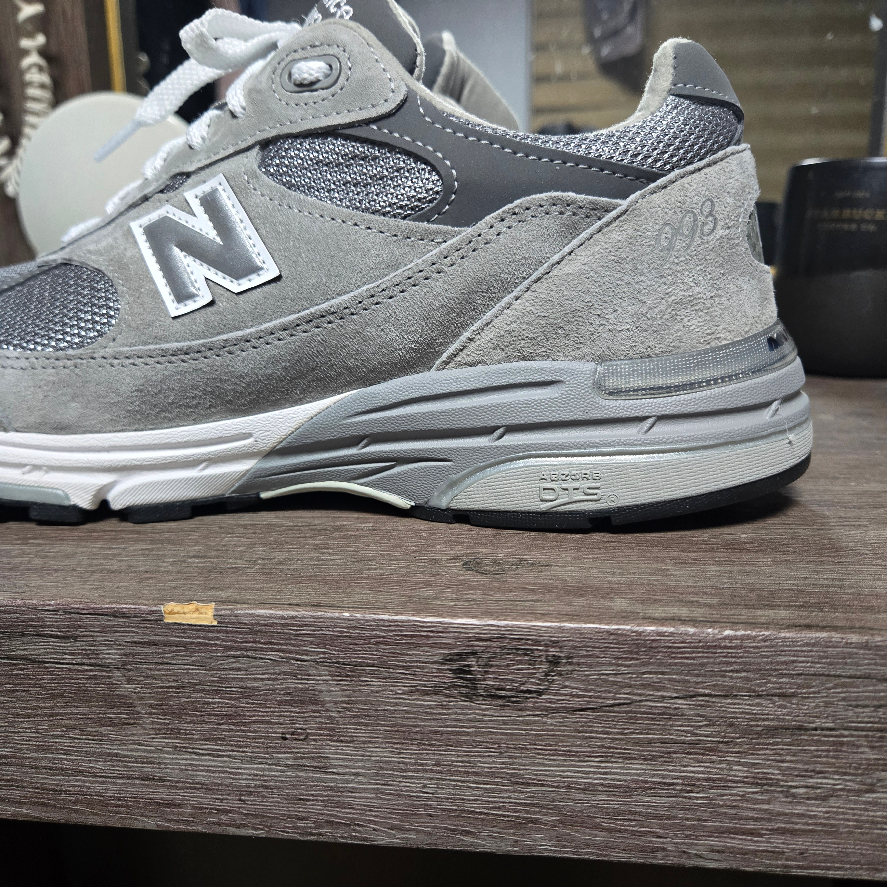 New Balance 993 Made in USA Grey - D Standard 착용 스타일 - 4