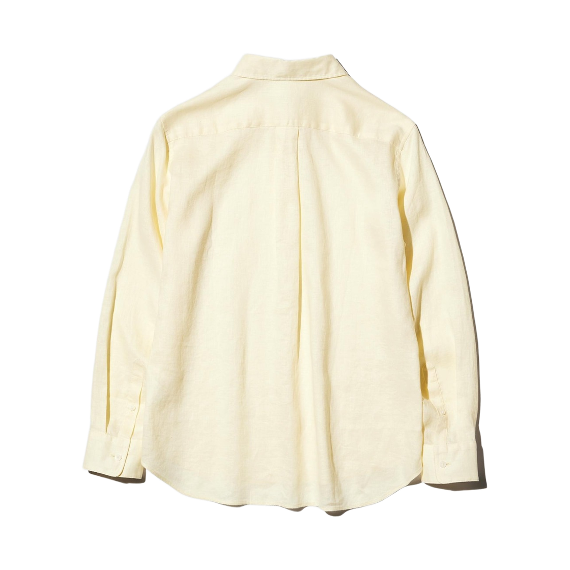 (W) 유니클로 프리미엄 리넨 셔츠 옐로우 - JP((W) Uniqlo Premium Linen Shirt Yellow - JP) - 2