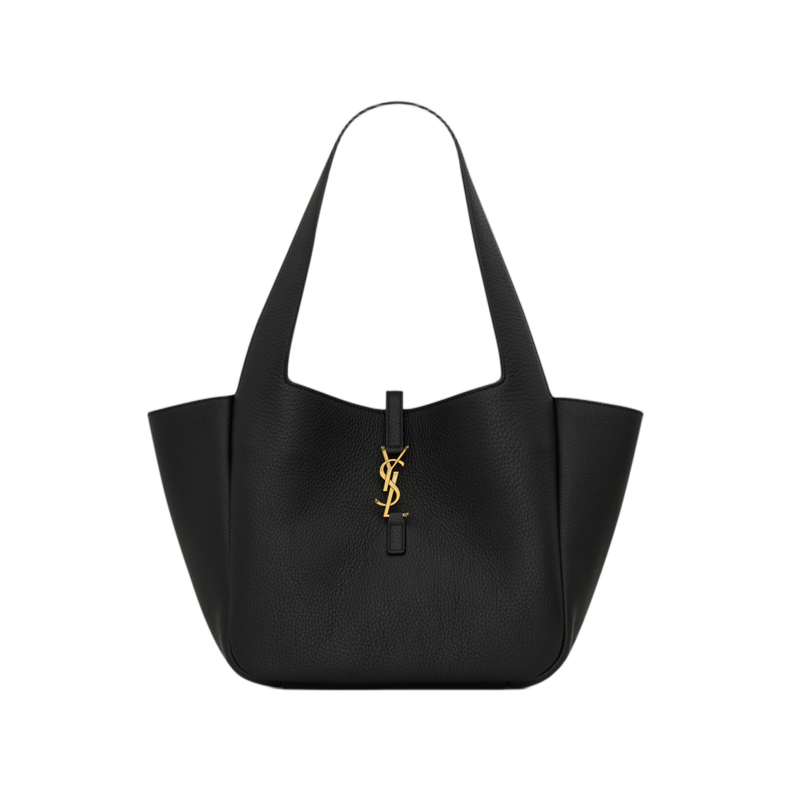 779029-AADUU-1000 Saint Laurent Le 5 A 7 Small Bea in Grained Leather Black