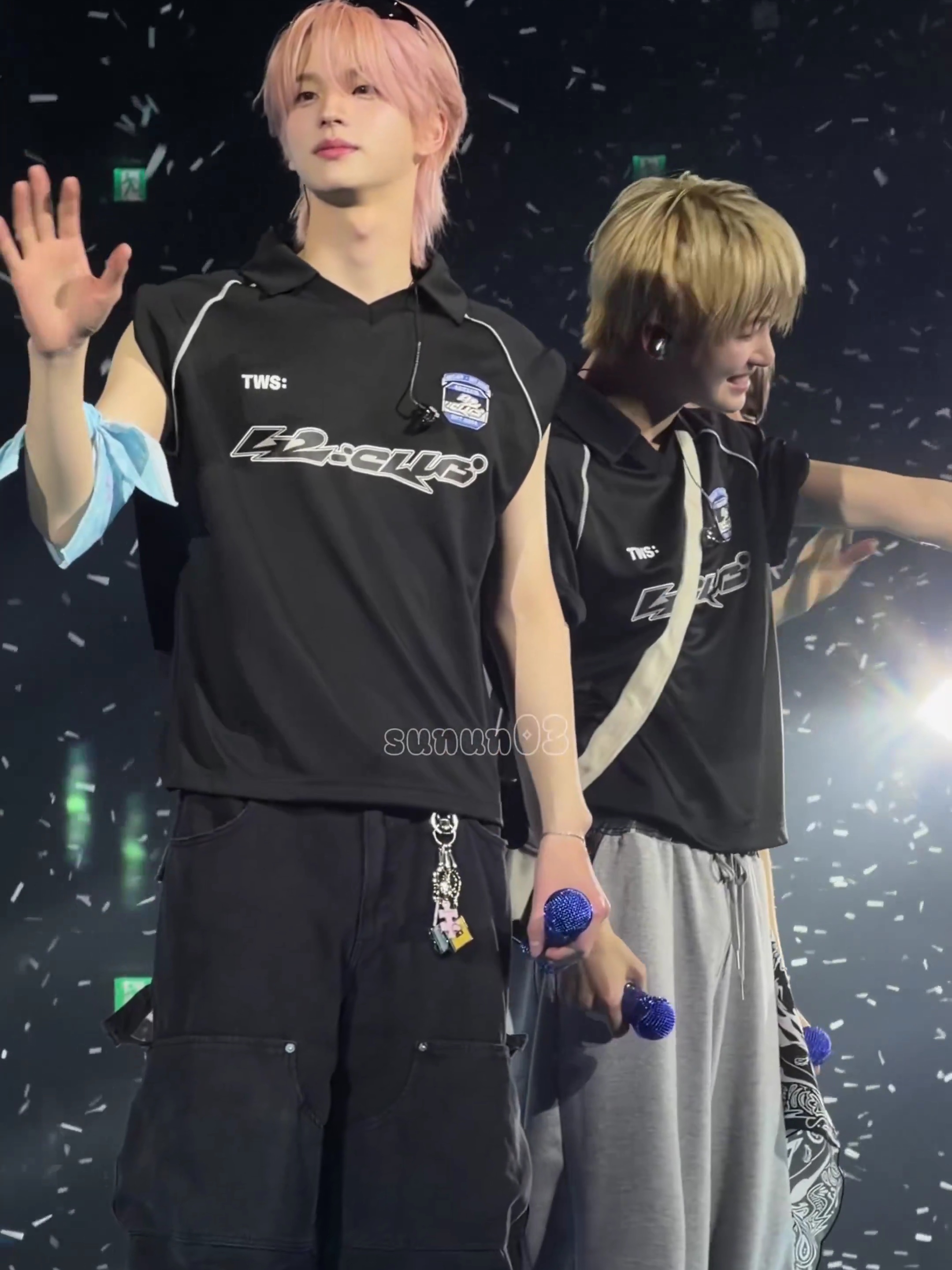 Nonnod Double knee cover pants Vintage black 착용 스타일 - 1