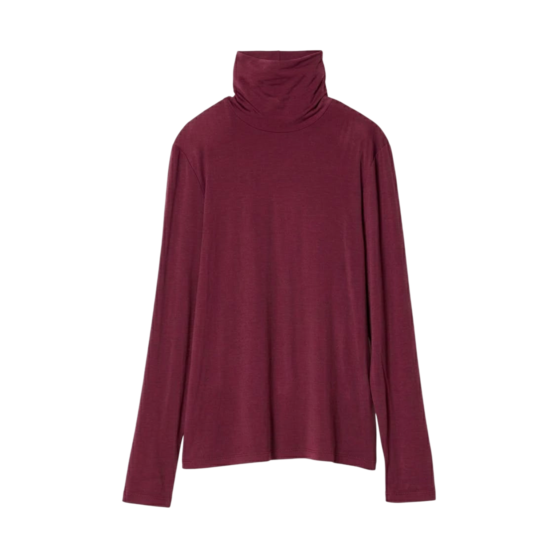 461148-17 (W) Uniqlo Heattech Ultra Light Turtle Neck T-Shirt Red - JP