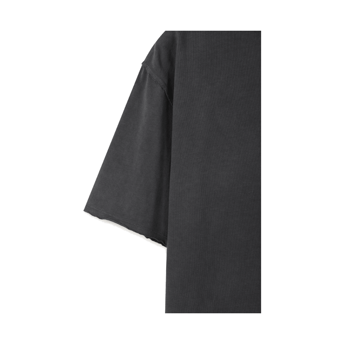 24/7 시리즈 다이드 워싱 로우 엣지 티셔츠 차콜(24/7 series Dyed Washing Raw Edge Crop T-Shirts Charcoal) - 4