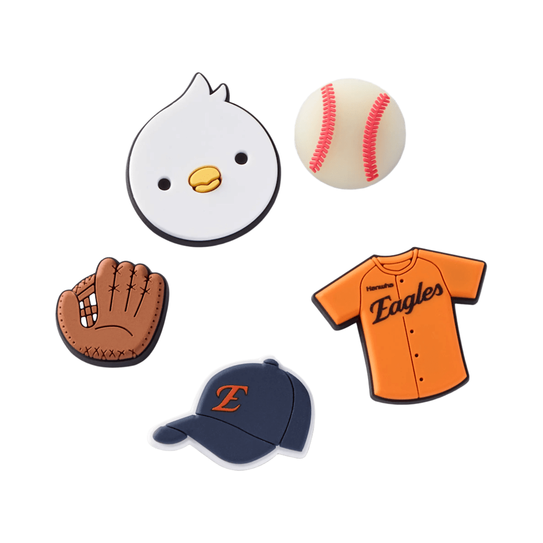 크록스 x KBO 한화 이글스 지비츠 참 (5개 세트)(Crocs x KBO Hanwha Eagles Jibbitz Charms (Set of 5))