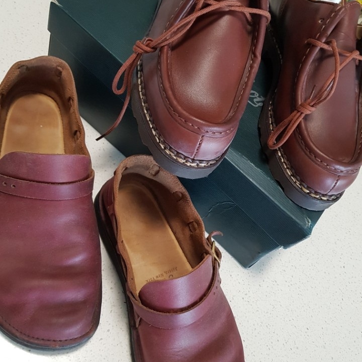 Red Wing 8 inch Classic Moc 8 inch Boot 0877 Oro Legacy - D, Paraboot Michael Lisse Marron 착용 스타일 - 6