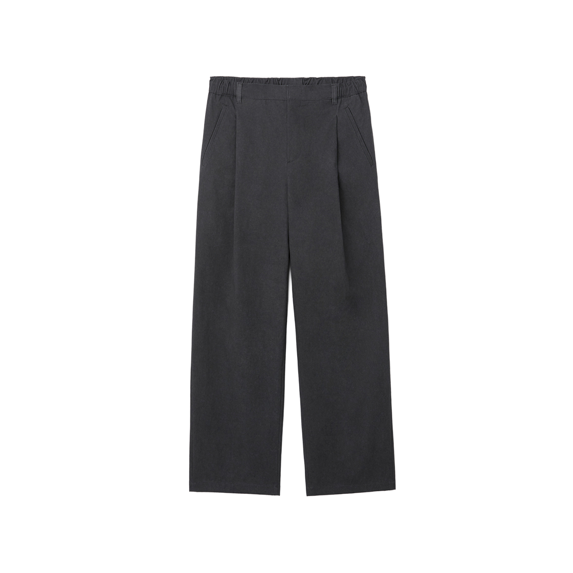 CWPAS26142GYD00 Customellow Wide Fit Dyed Cotton Pants Dark Gray