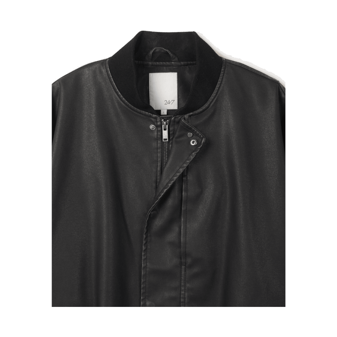 24/7 시리즈 레더 Ma-1 자켓 블랙(24/7 series Leather Ma-1 Jacket Black) - 3