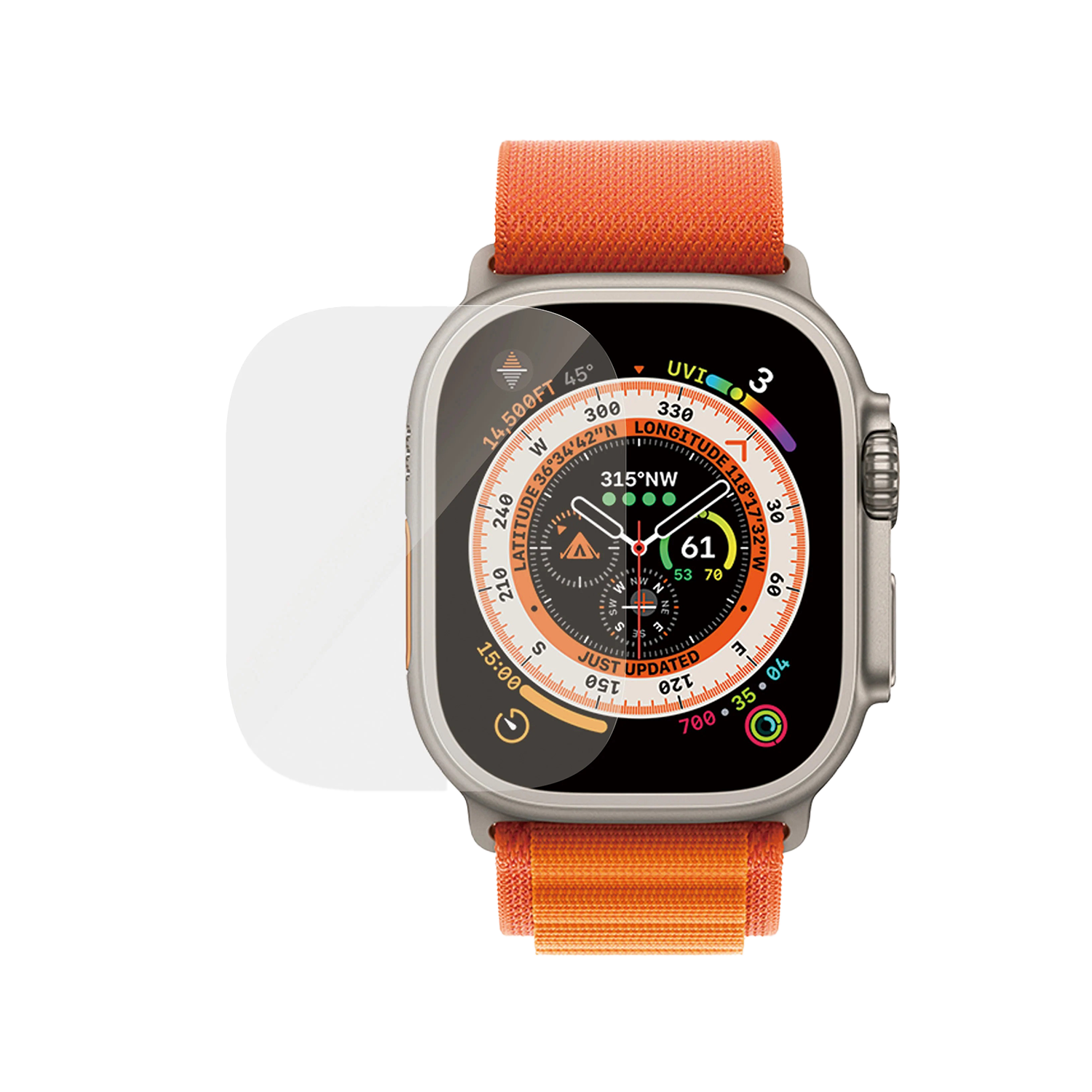 판저글래스 애플워치 항균 풀커버 강화유리 W 울트라/울트라2(PANZERGLASS Apple Watch Antibacterial Full Cover Tempered Glass for Ultra / Ultra 2) - 2