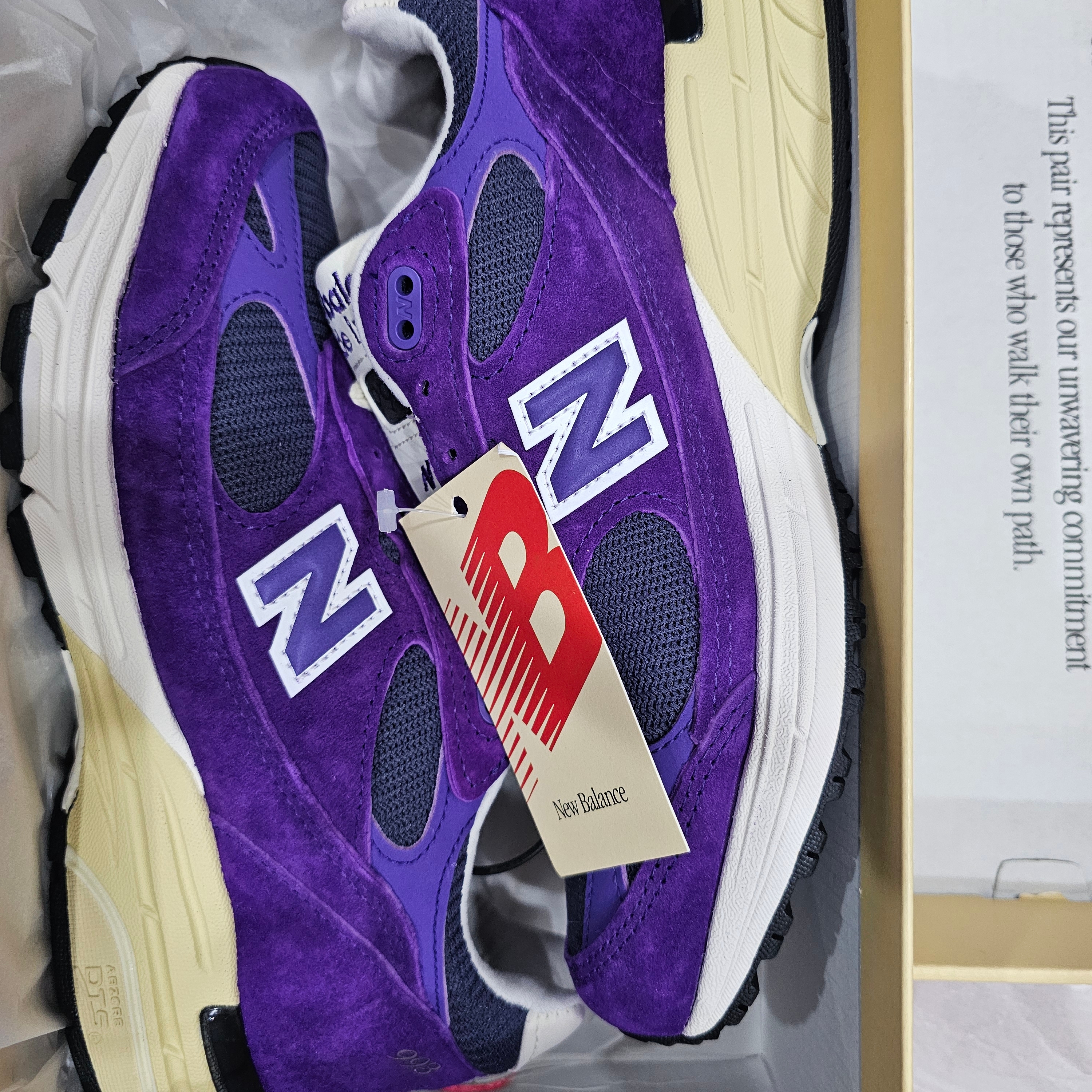 New Balance 993 Made in USA Purple Interstellar 착용 스타일