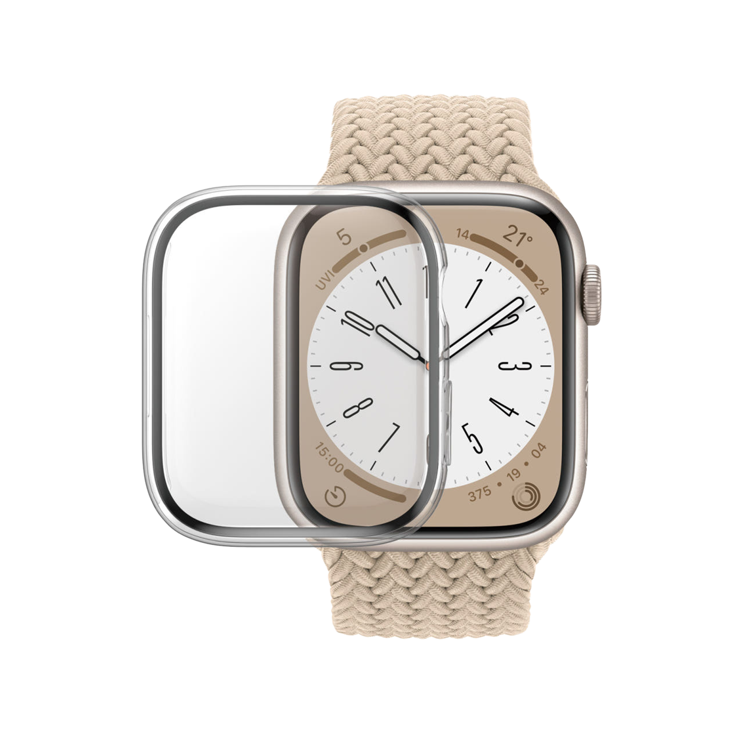 판저글래스 애플워치 D3O 케이스 L (클리어/블랙)(PANZERGLASS Apple Watch D3O Case L (Clear / Black)) - 2