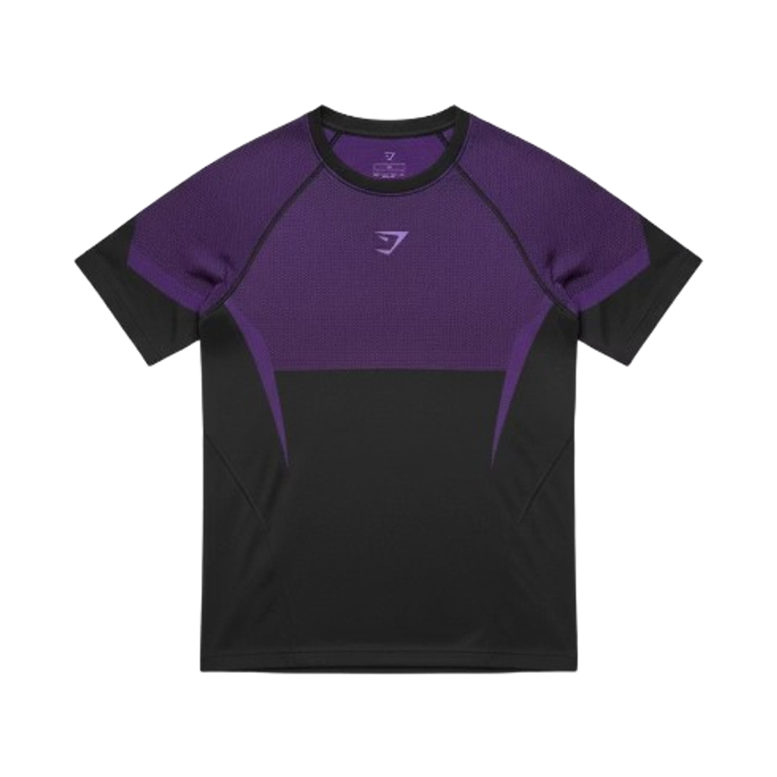 짐샤크 오닉스 5.0 심리스 머슬 핏 티셔츠 블랙 애슬레틱 퍼플(Gymshark Onyx 5.0 Seamless Muscle Fit T-Shirt Black Athletic Purple)