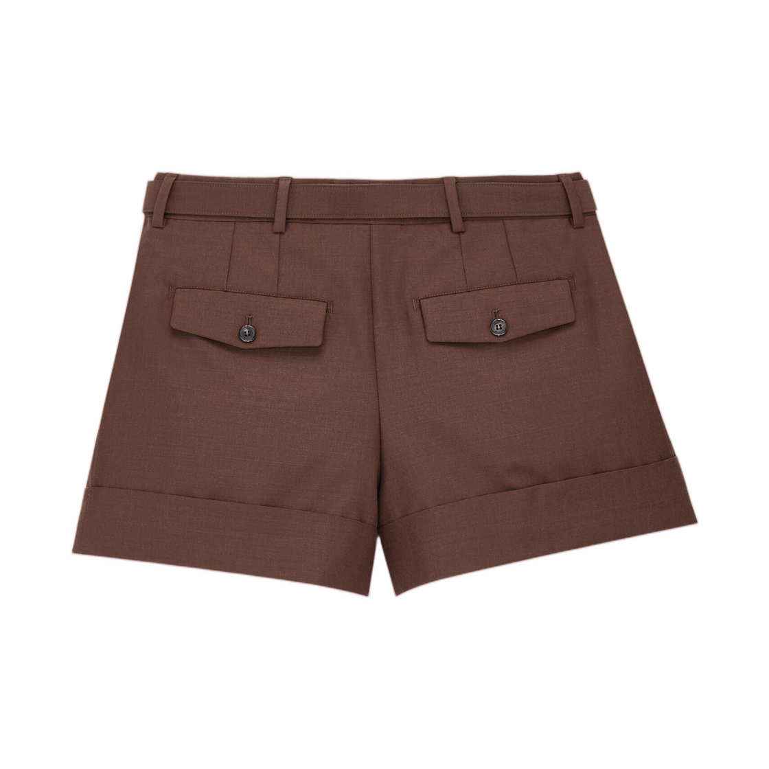 생로랑 쇼츠 울 앤 모헤어 쇼꼴라(Saint Laurent Shorts in Wool and Mohair Chocolat) - 2
