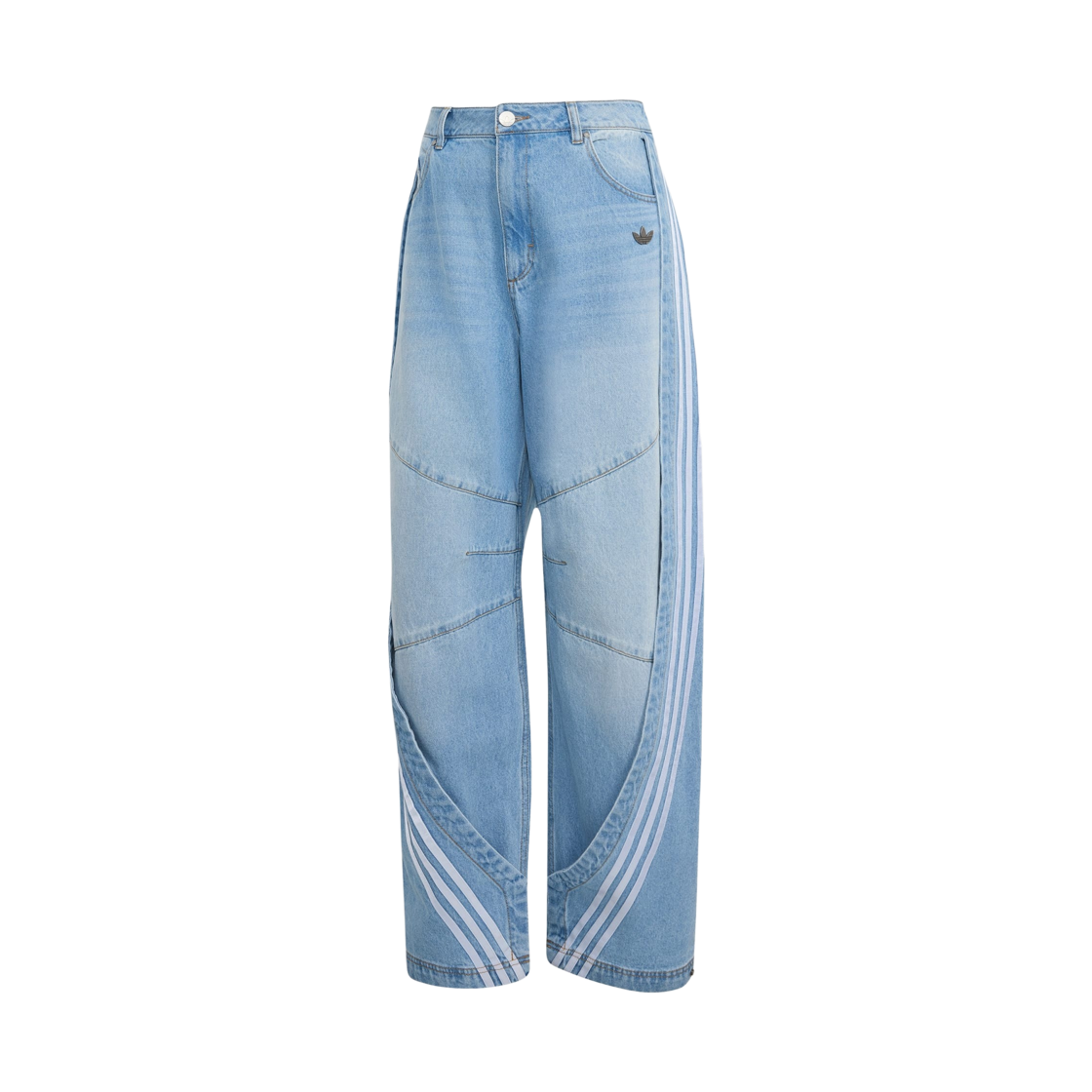 KY5188 (W) Adidas Adilenium 5.0 Banana Overlay Denim Pants Light Blue - KR Sizing