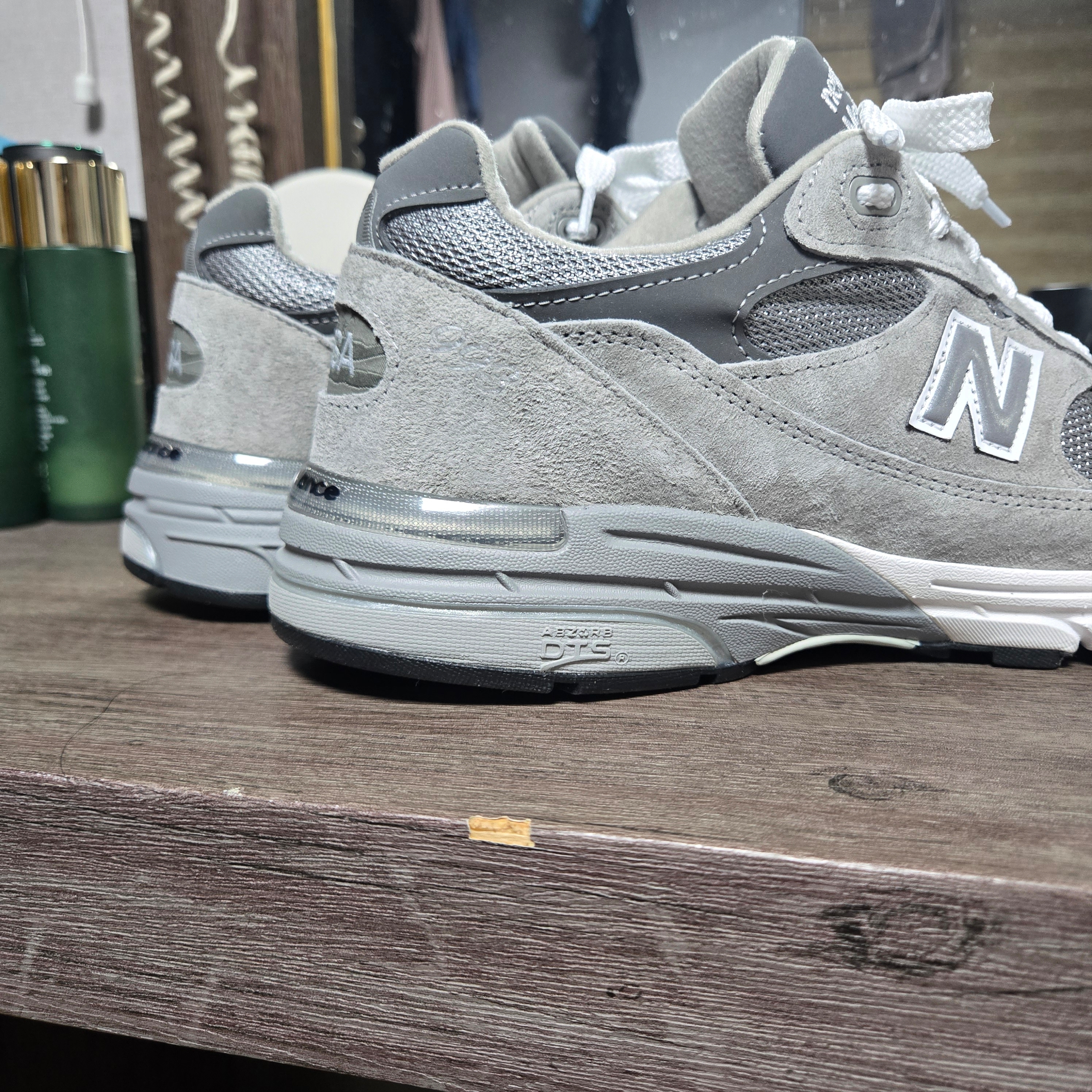 New Balance 993 Made in USA Grey - D Standard 착용 스타일 - 3