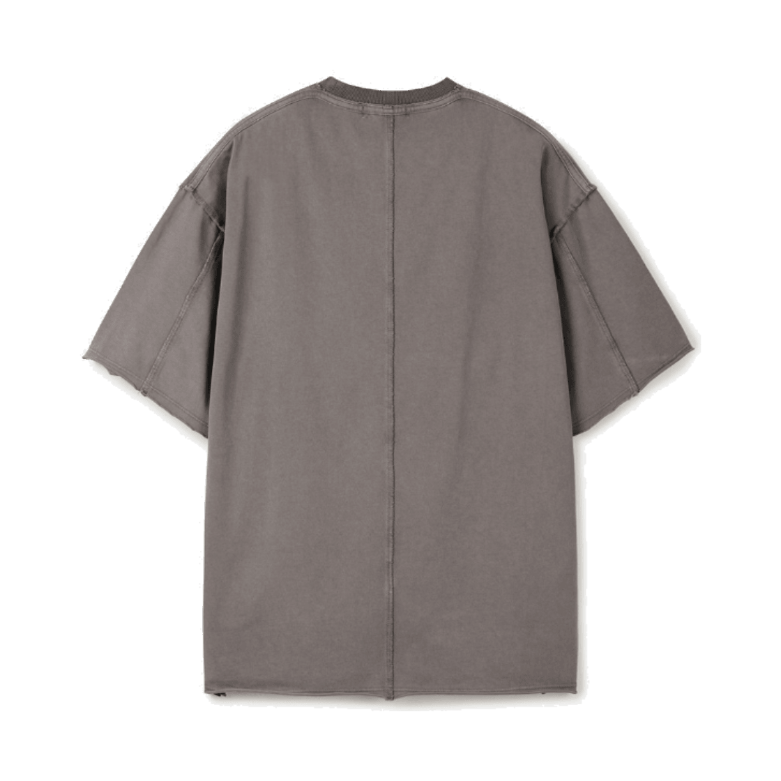 24/7 시리즈 다이드 워싱 로우 엣지 티셔츠 다크 브라운(24/7 series Dyed Washing Raw Edge Crop T-Shirts Dark Brown) - 2