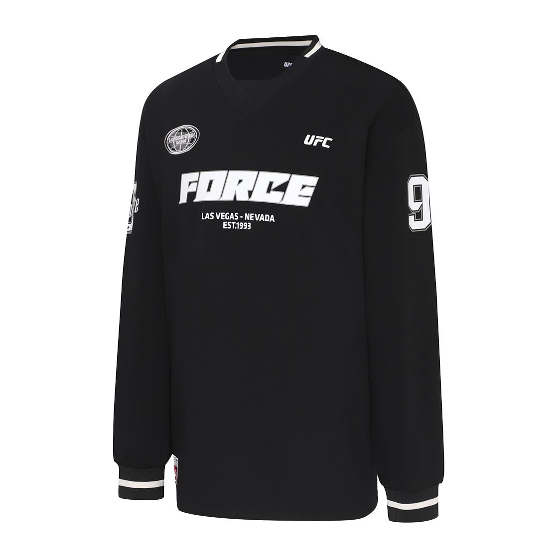 유에프씨 스포츠 챔피언쉽 오버핏 풋볼 져지 블랙 U2LSX1304BK(UFC SPORT Championship Oversized Fit Football Jersey Black) - 2