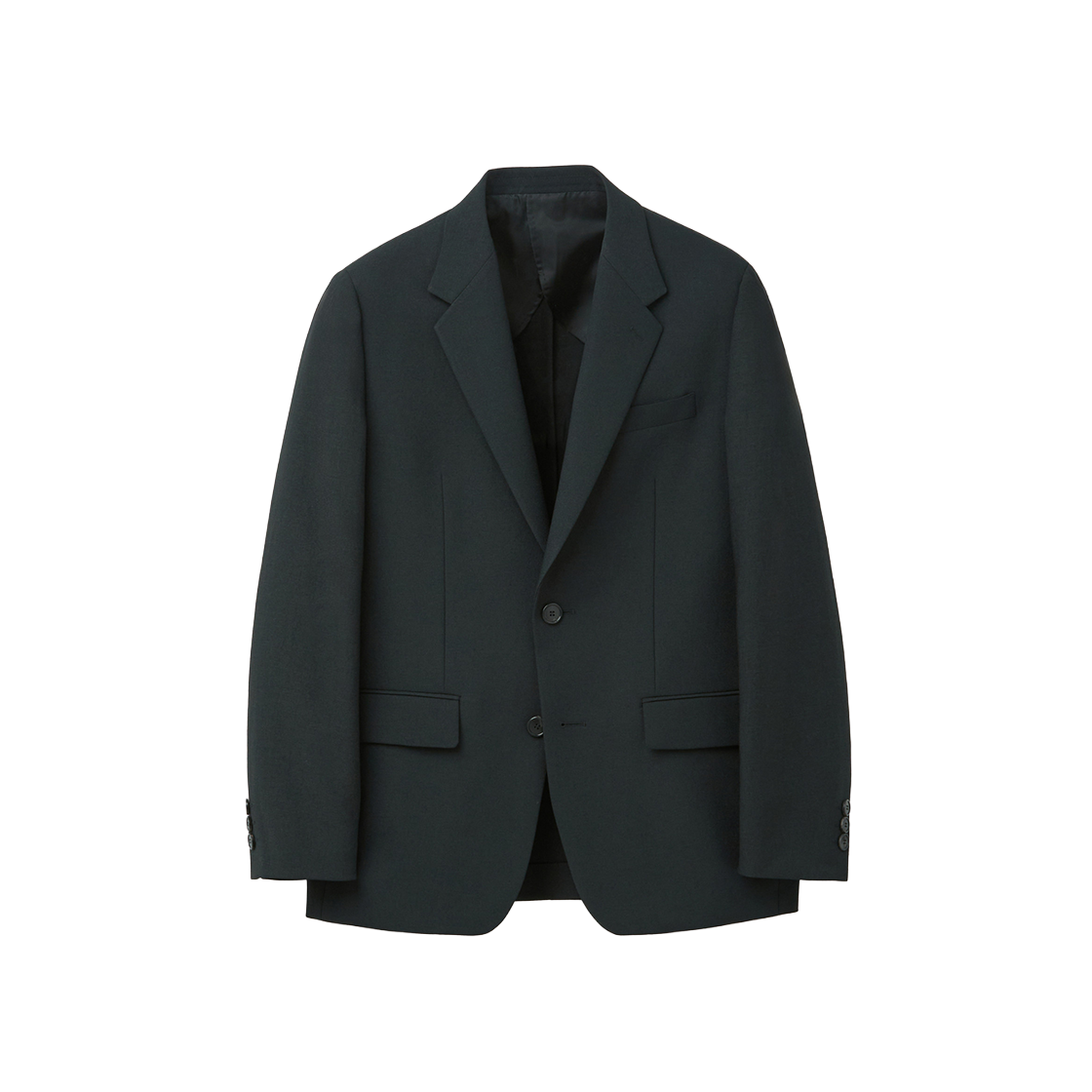 커스텀멜로우 레귤러핏 텍스처 셋업 자켓 블랙(Customellow Regular Fit Textured Set Up Jacket Black)