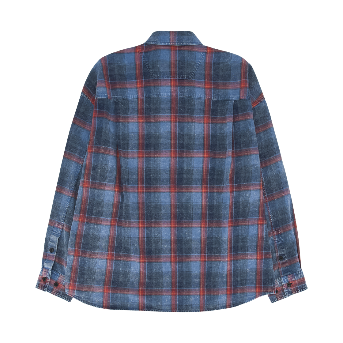 준지 아일랜드 워싱 빈티지 체크 오버핏 셔츠 블루 - 26FW(Juun.J Island Washing Check Overfit Shirt Blue - 26FW) - 2